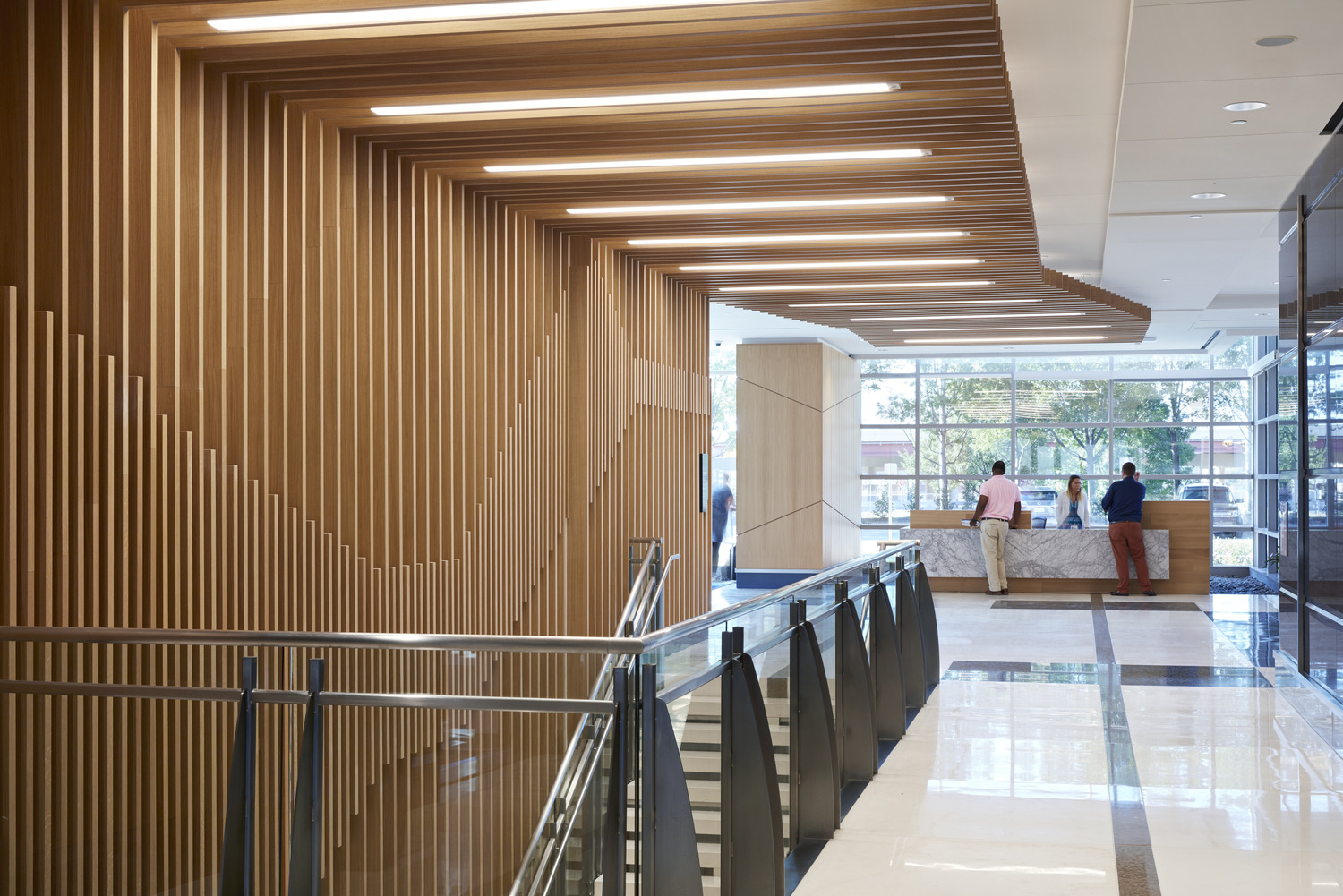 Photograph of accent stair at main lobby
