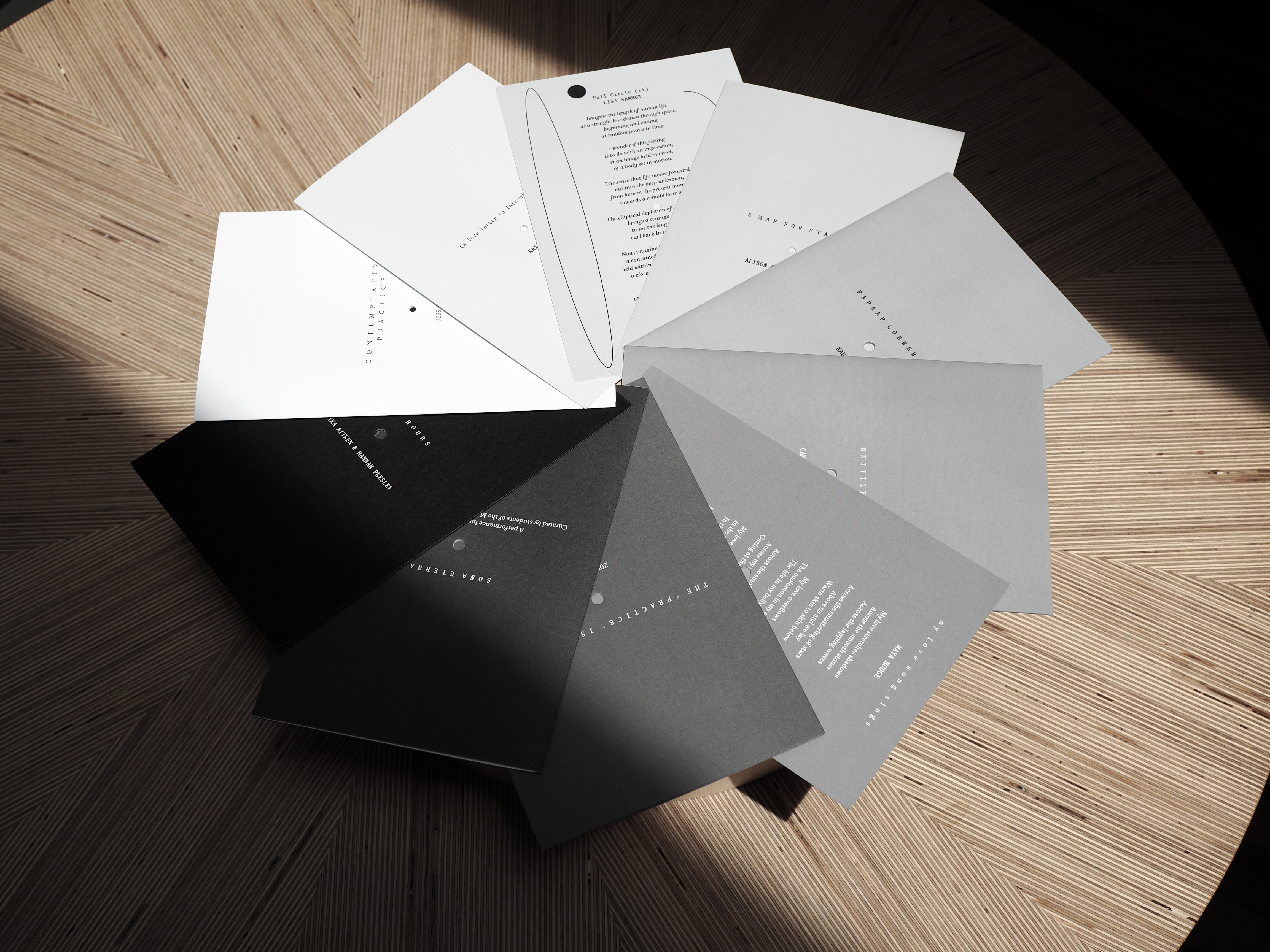 Publication design for 'nightshifts', 2023.