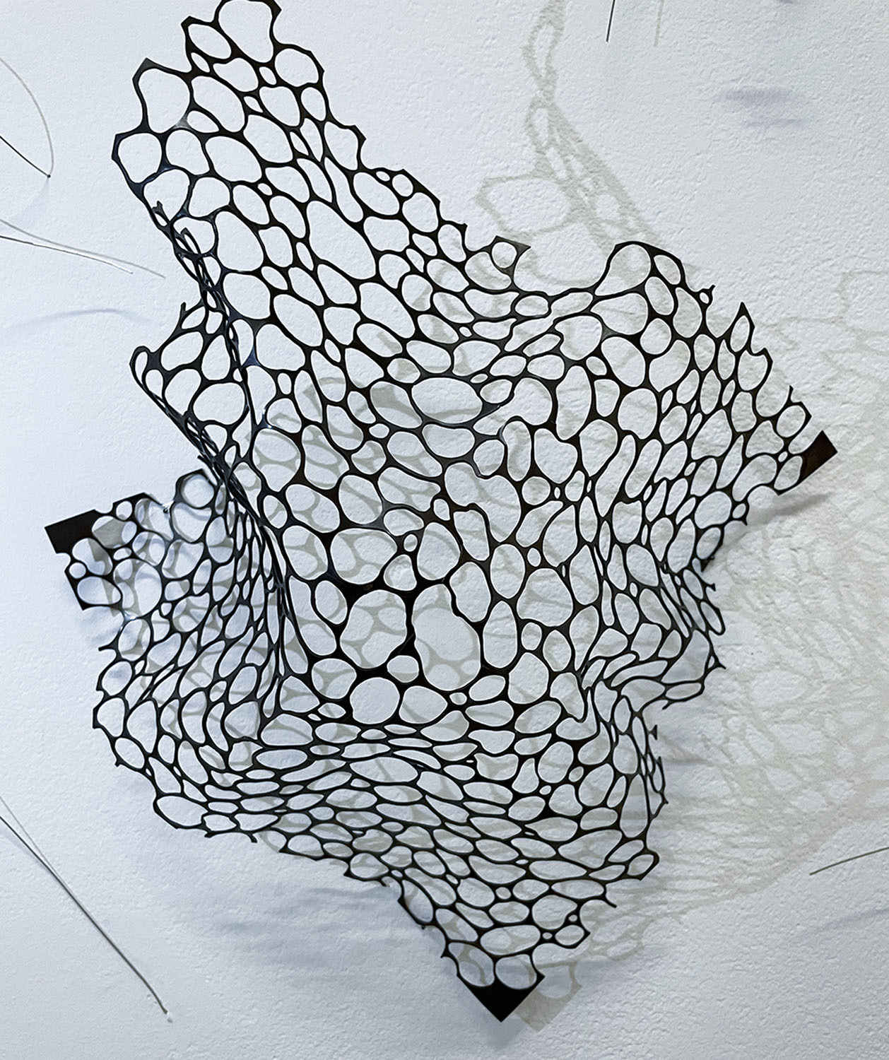 Lace  Pierced copper, 7" x 8" x 5" 2021 