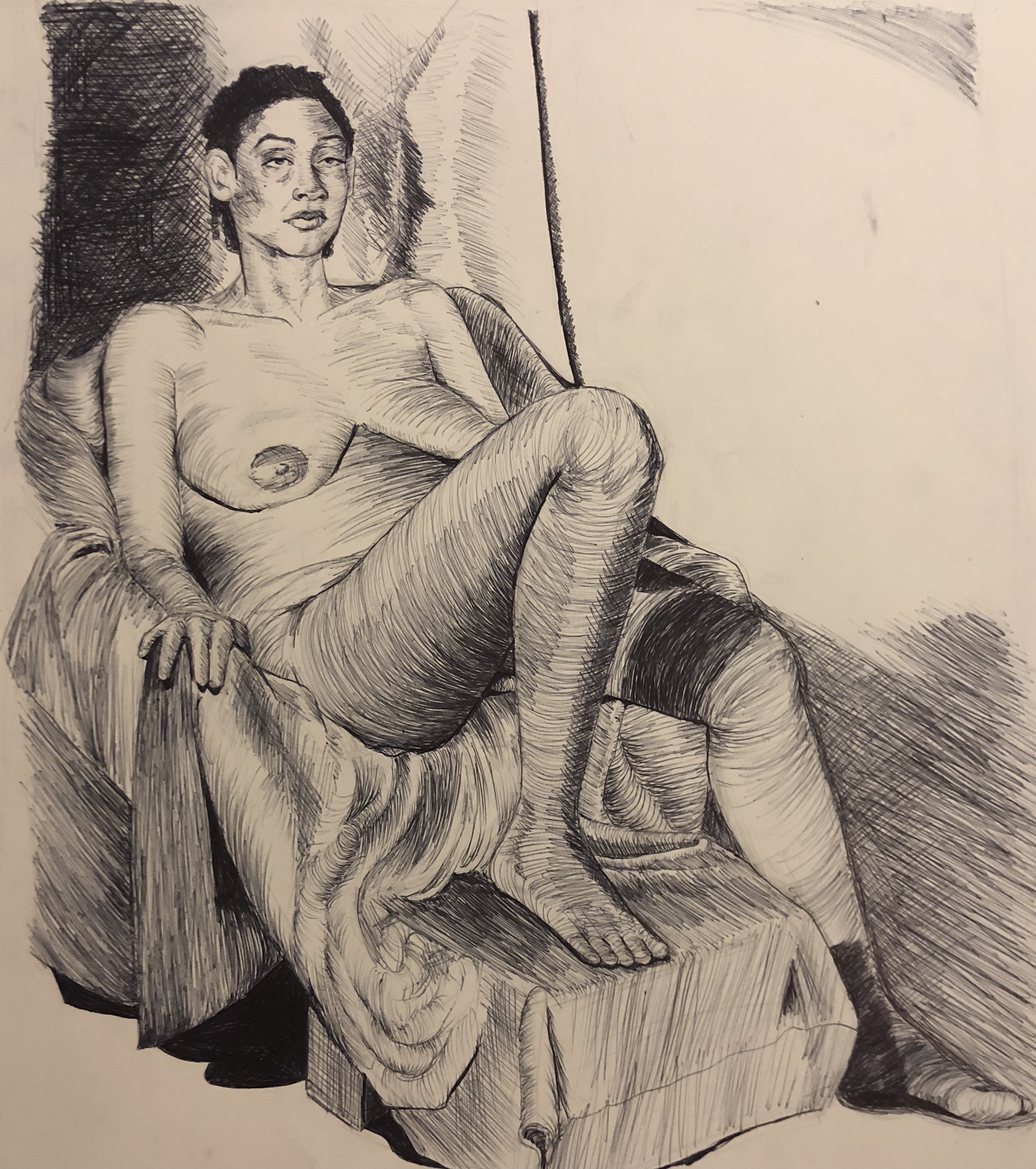 (16 x 16) ballpoint pen on paper