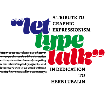 LET TYPE TALK • PUBLICATION DESIGN 