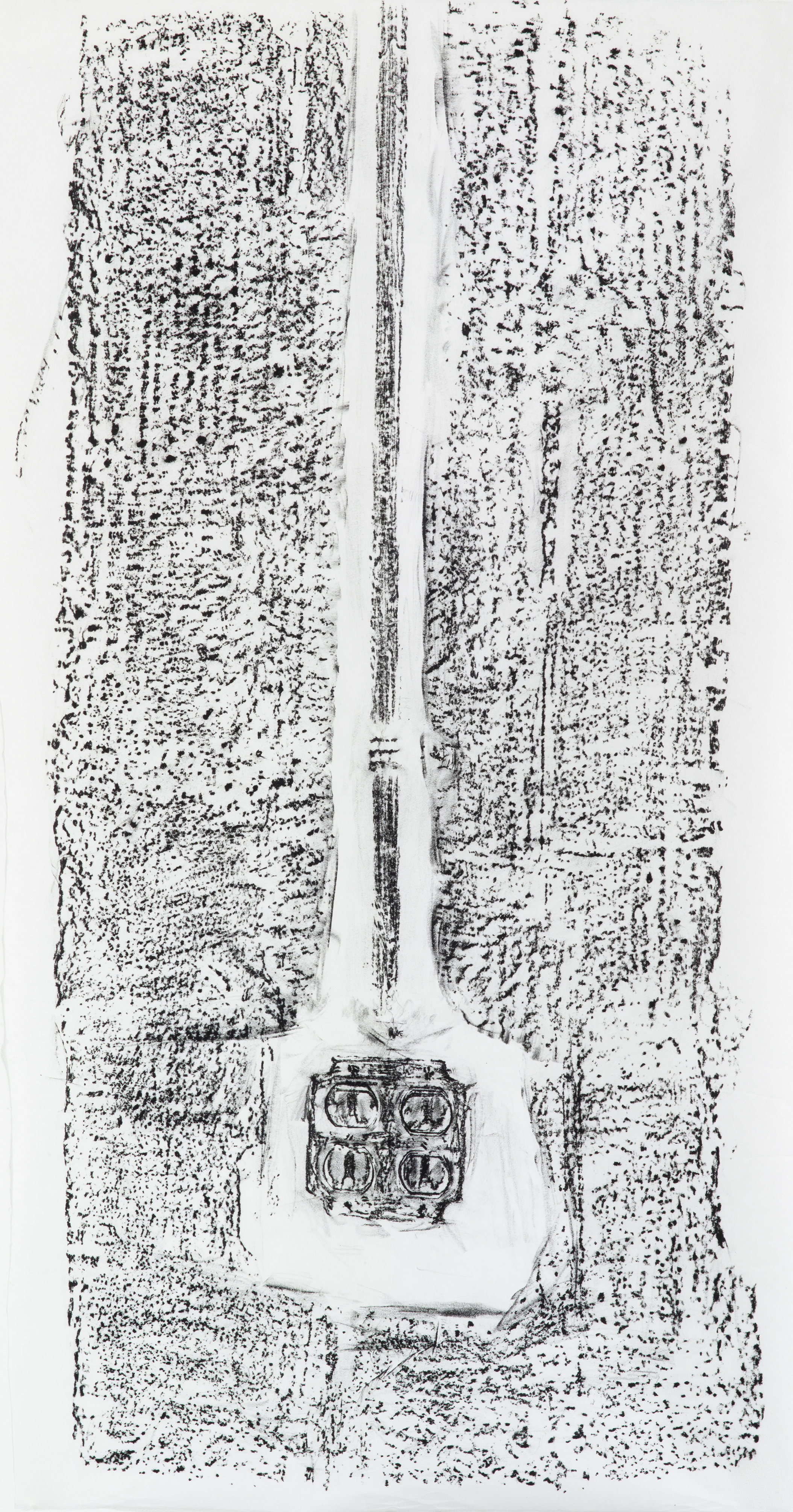 Electrical Outlet, 2014. Frottage, 37 &times; 21 inches
