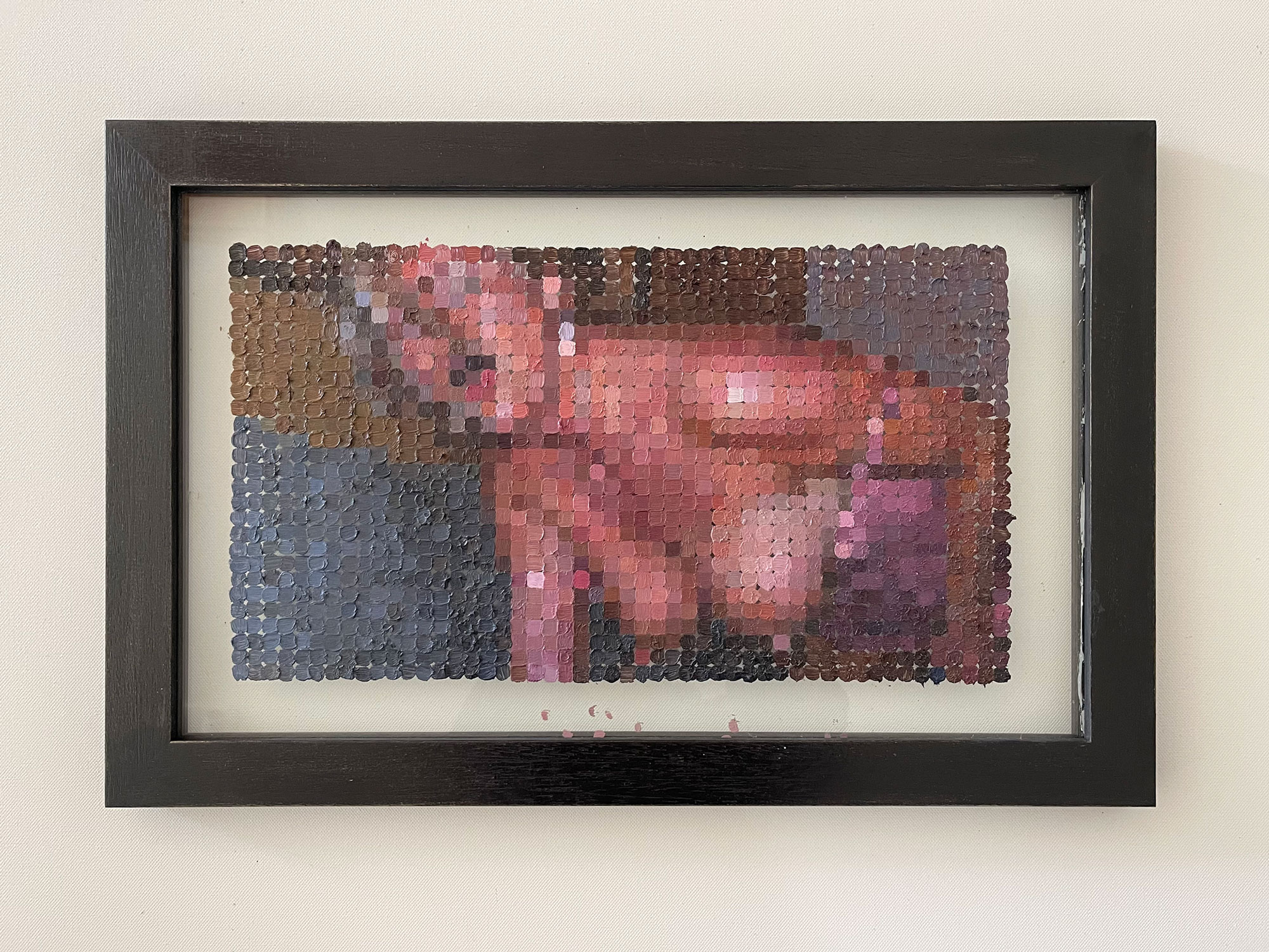 Solo Female II, oil on glass, 37 x 48 cm