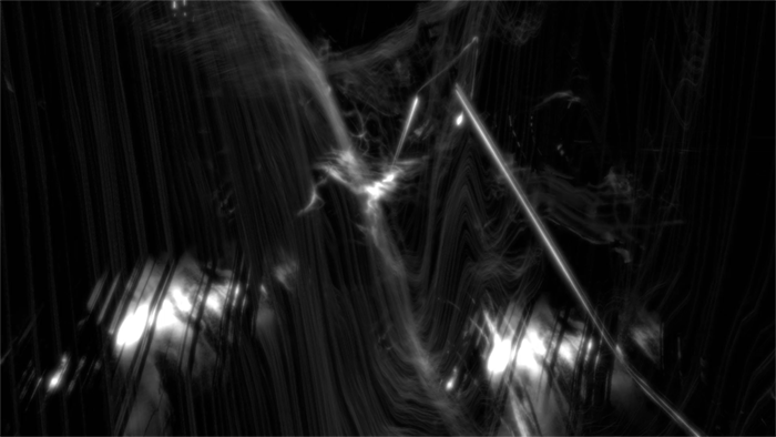 Canyon Installation. Nodes within VR drawing space, 'Contour' video