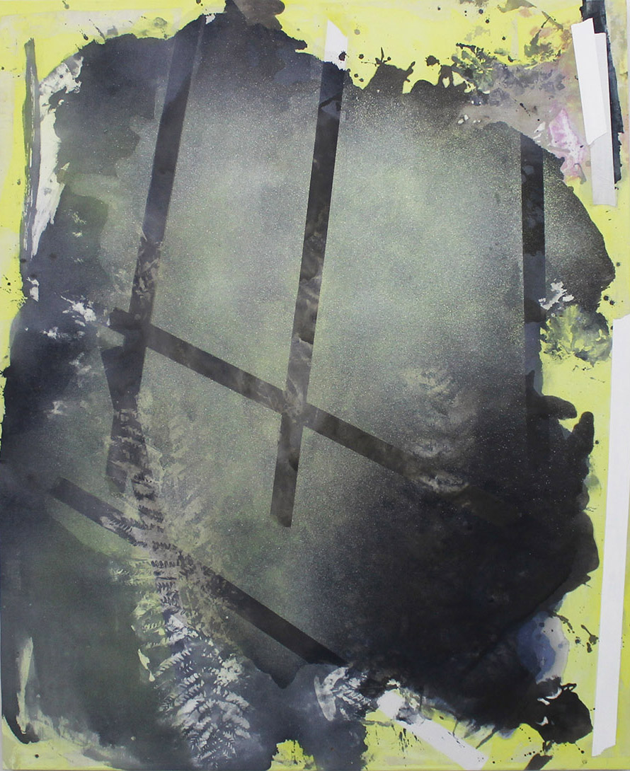 "Index: Maine", acrylic and spay paint on polyester canvas, 66" x 54", 168 x 137cm 