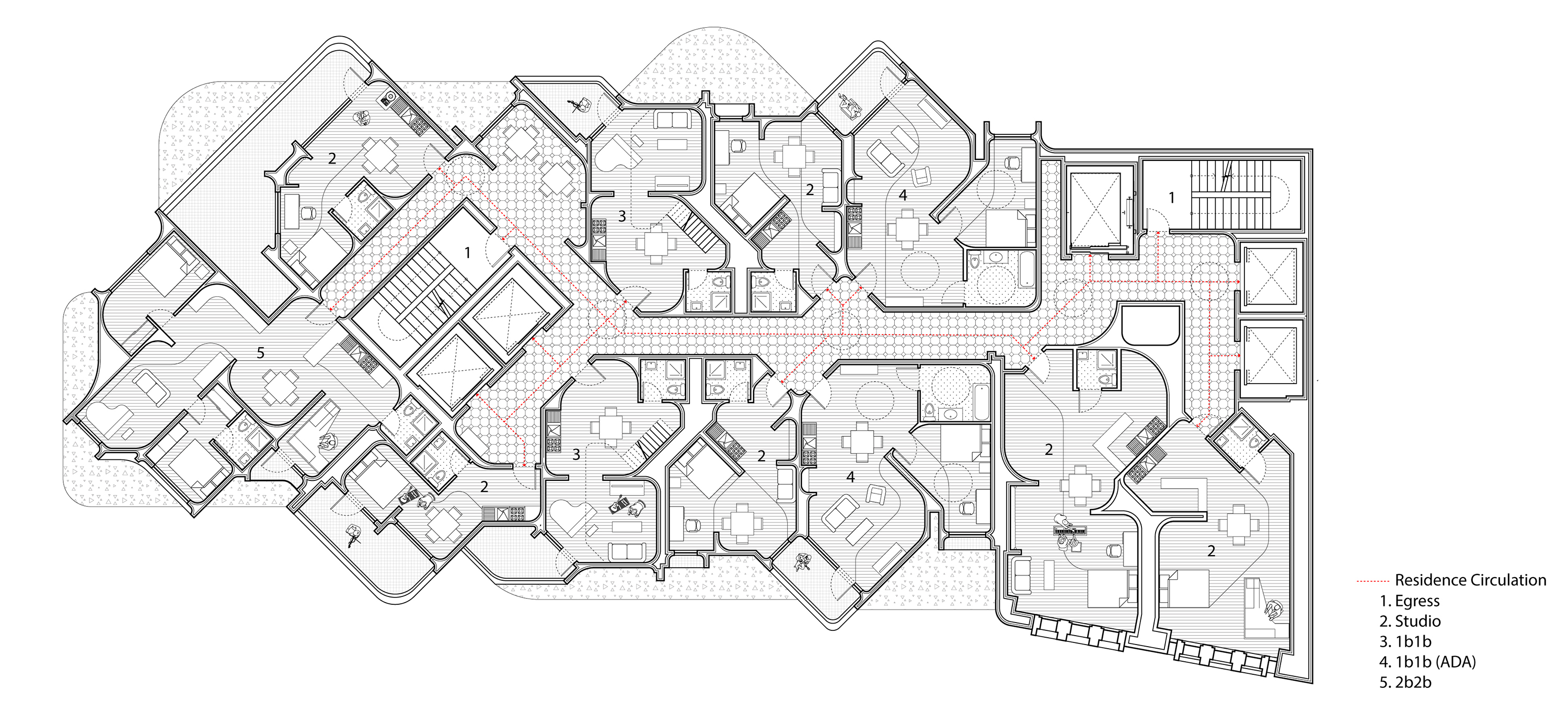 Typical Residential Floor Plan Drawing