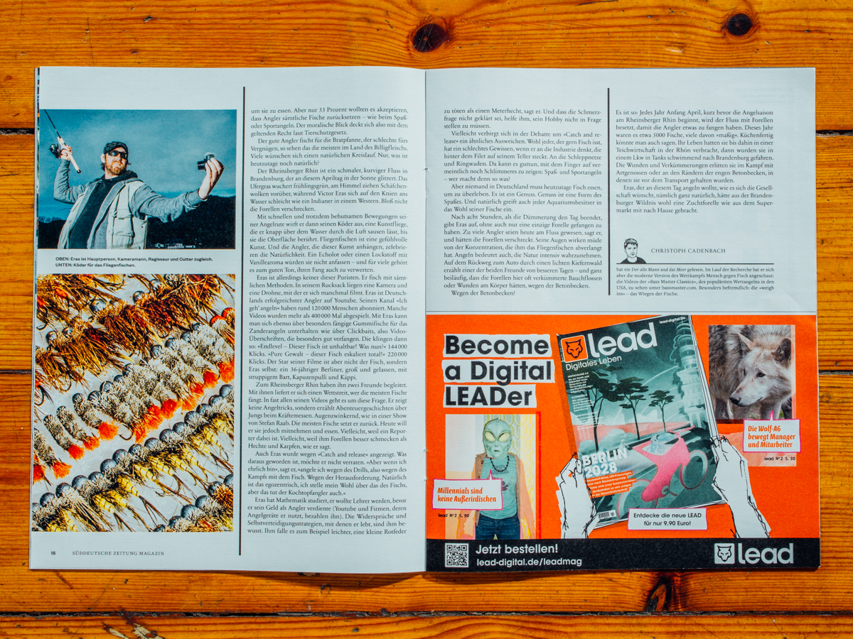 SZ Magazin Nr. 28 / Reportage &uuml;ber das moderne Angeln / Juli 2018