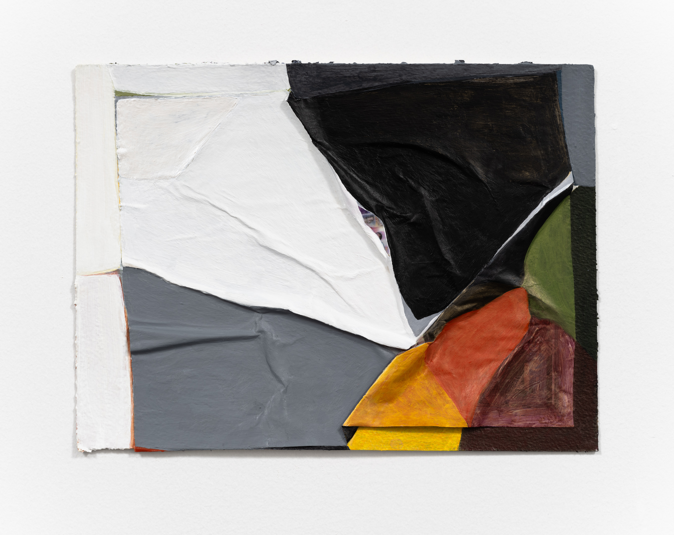 Page 3, 2022, 9 x 12 in, Acrylic and printed photograph on Arches paper