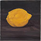 Lemon II, huile sur toile, 30x30 cm, 2022