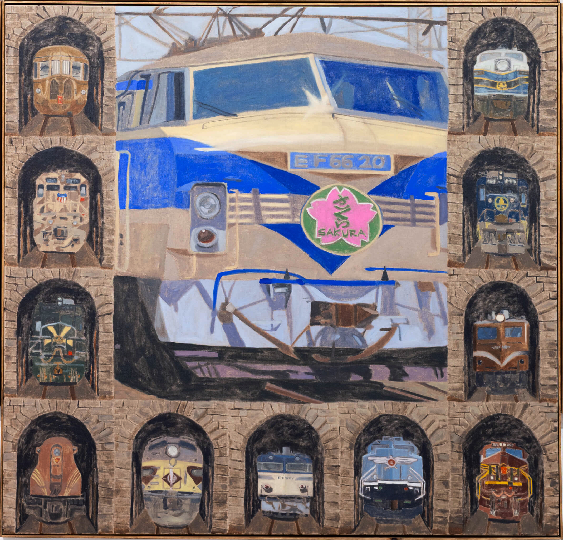 Beauty Pageant Finalists – 122 x 128 cm, oil on linen, pine frame, 2025