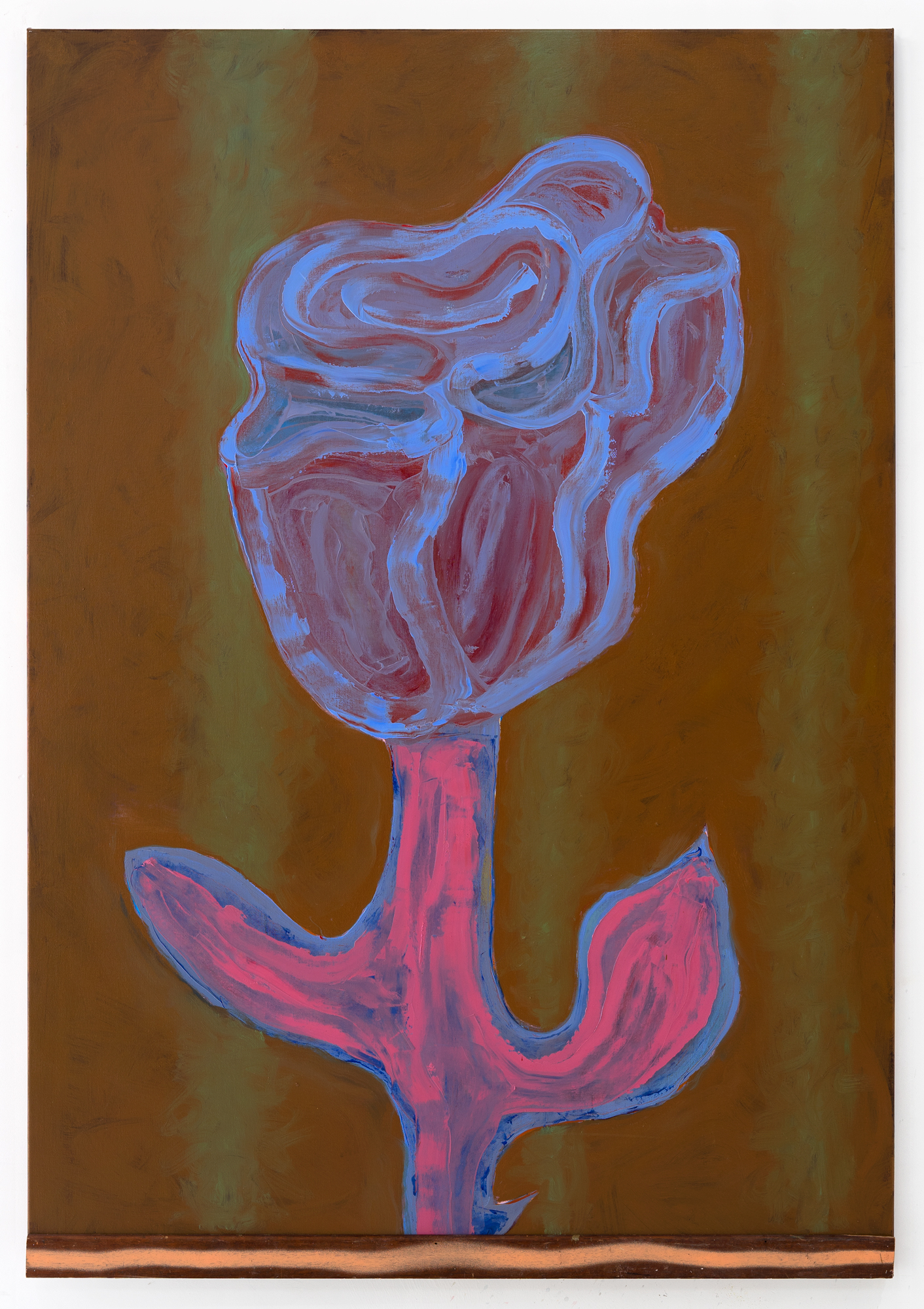 A rose, 2021Oil, spray paint and wood on canvas200 x 140 cm