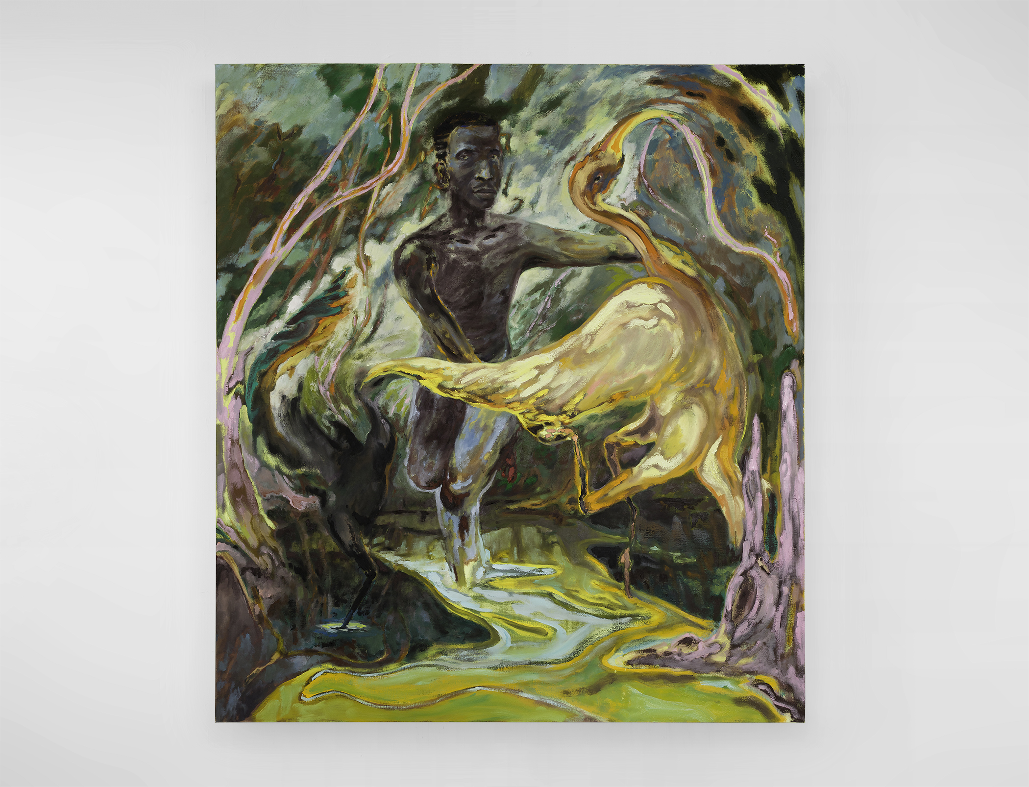 Siphiwe, 2023, oil on linen, 190 x 170 cm (74 3/4 x 66 7/8 in)