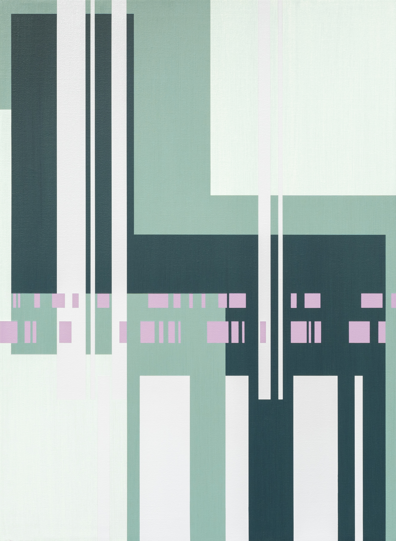 Approaching Capacity no. 43. Acrylic on linen, 76.3 x 56cm