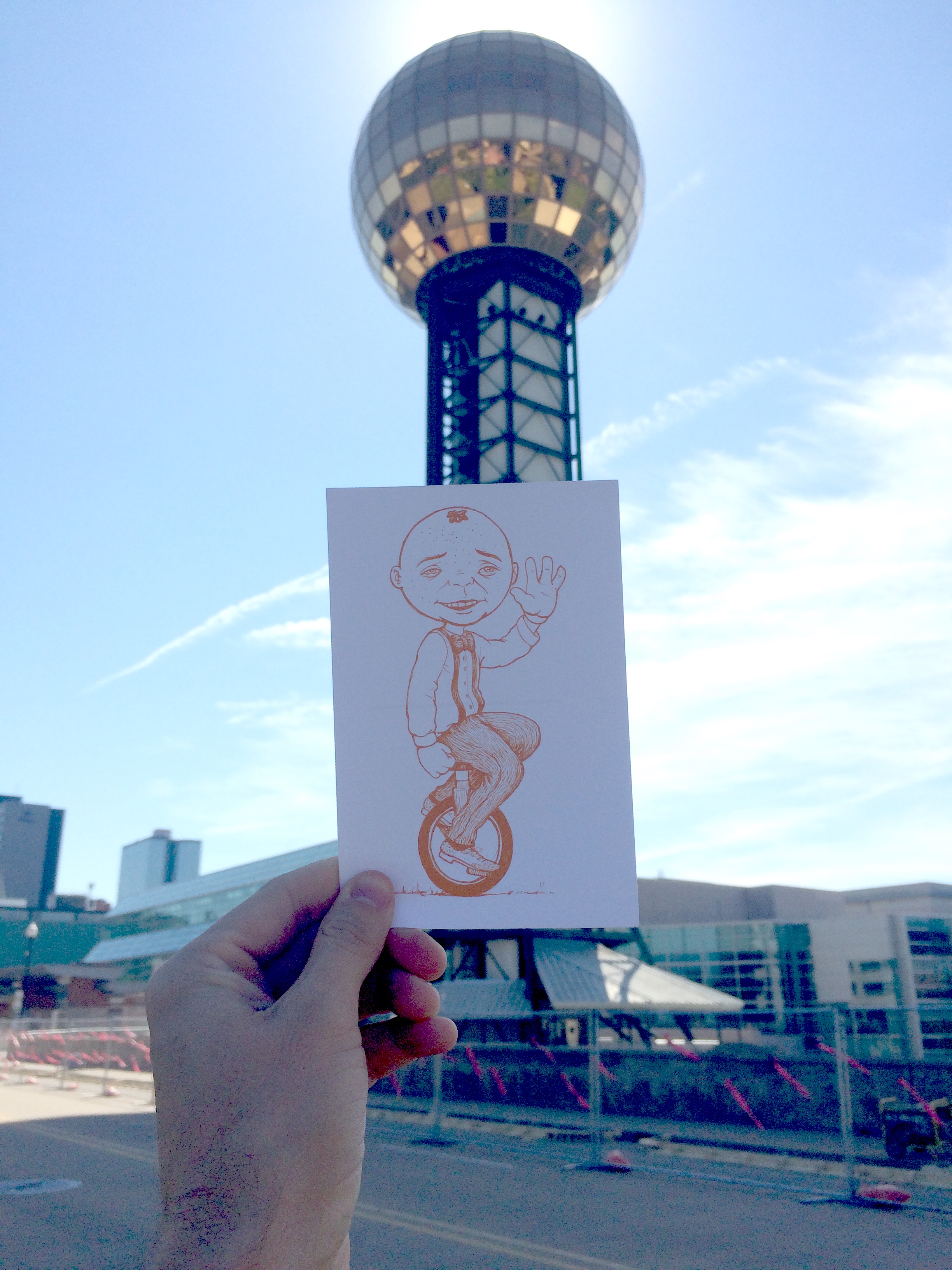 I placed Bob's card at the Sunsphere in Knoxville, TN