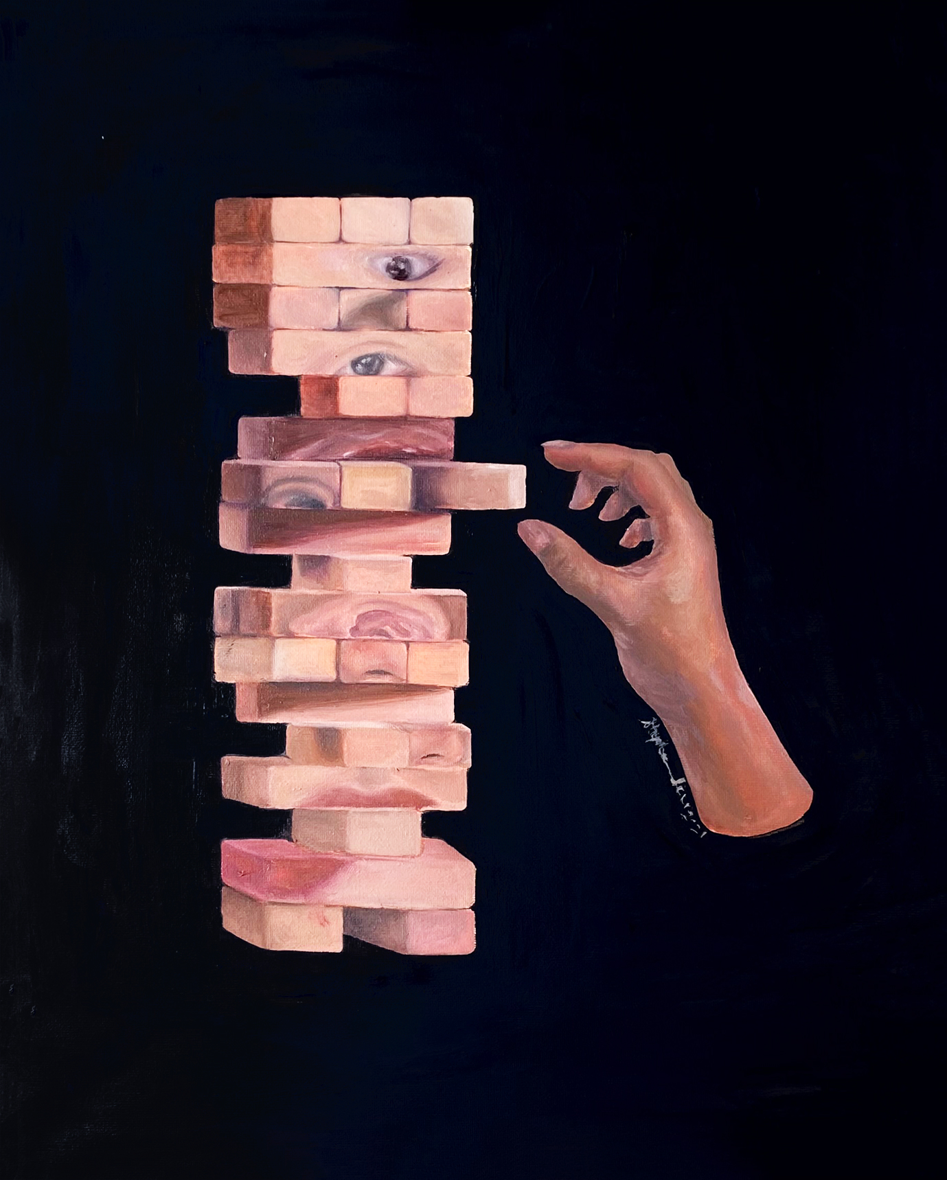 Filthy Fingers, 2021, oil on canvas, 50 x 40 cm