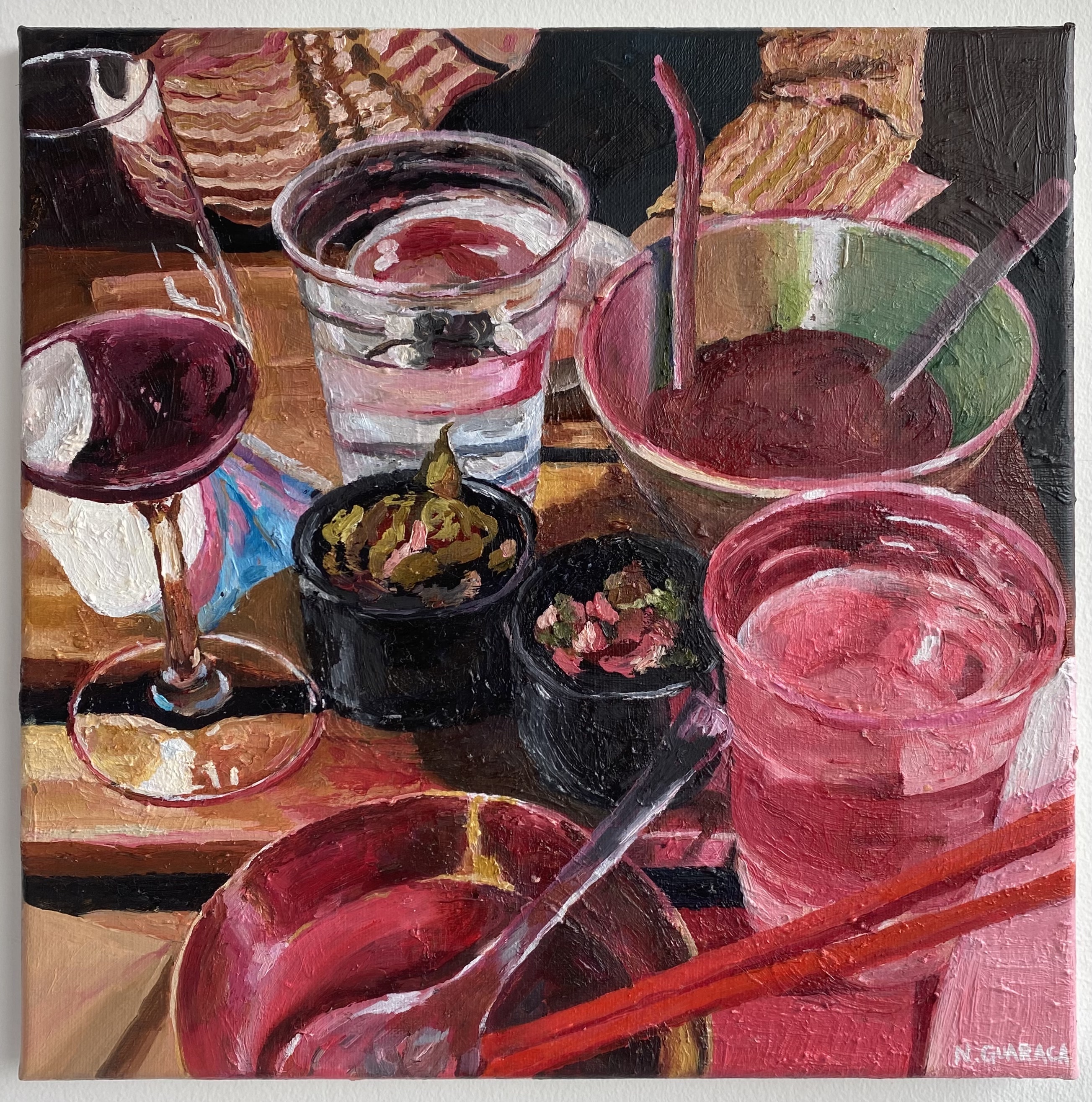 Night Cafe (12" x 12") 2021 (SOLD)