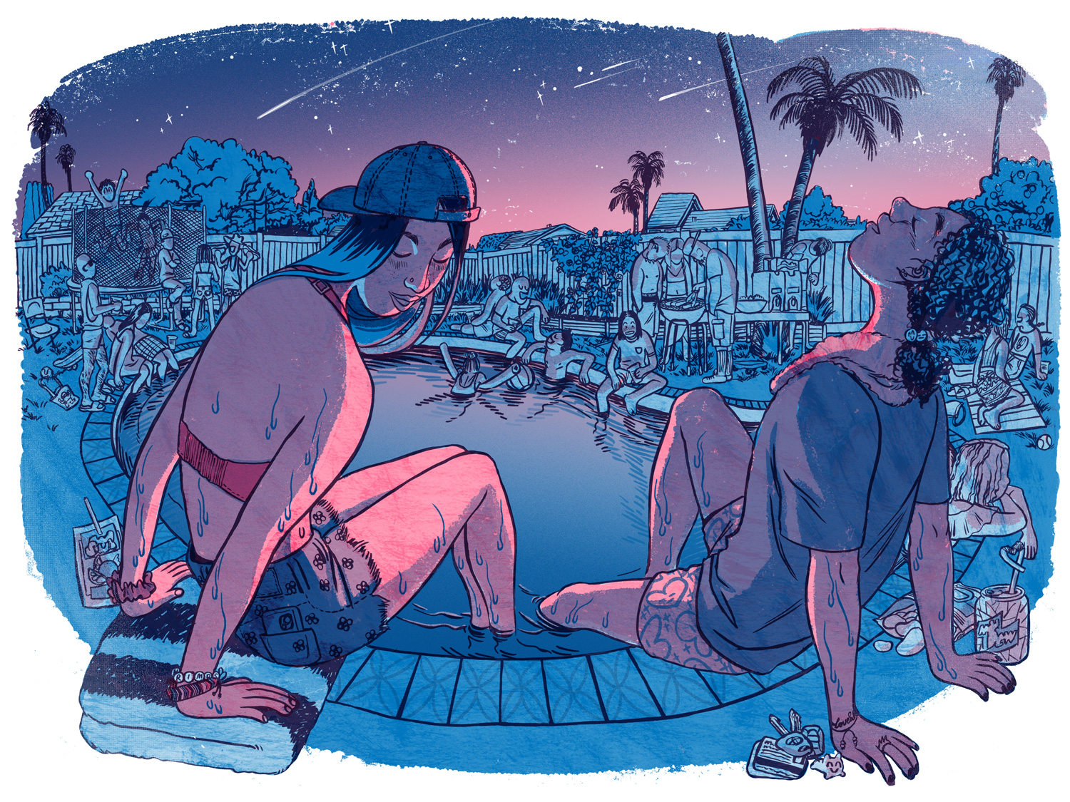 [pool party] ink + riso