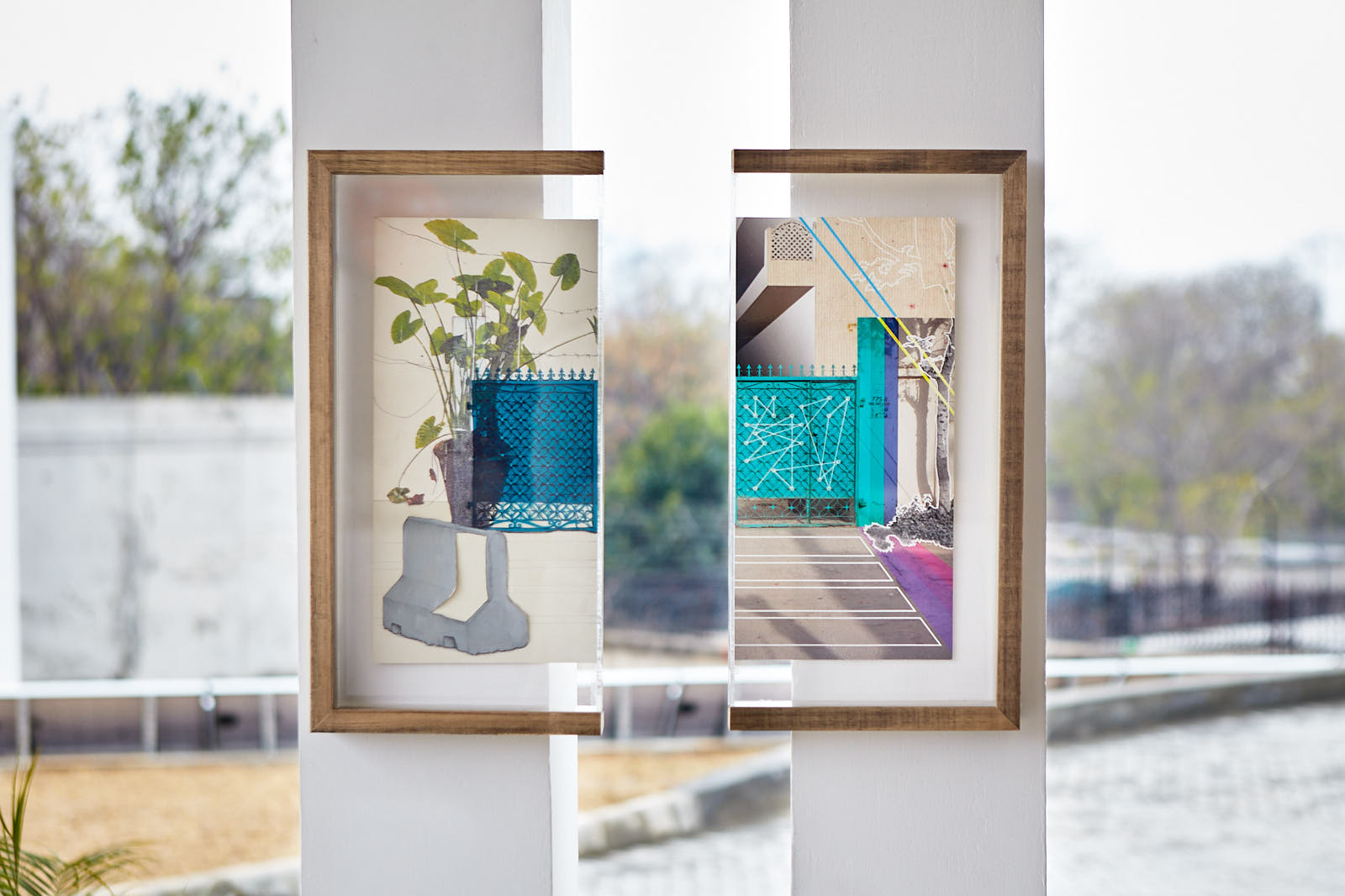 Camouflage 1, (a) and (b), Installation View, Dutch Ambassador's Residence, Islamabad, Pakistan