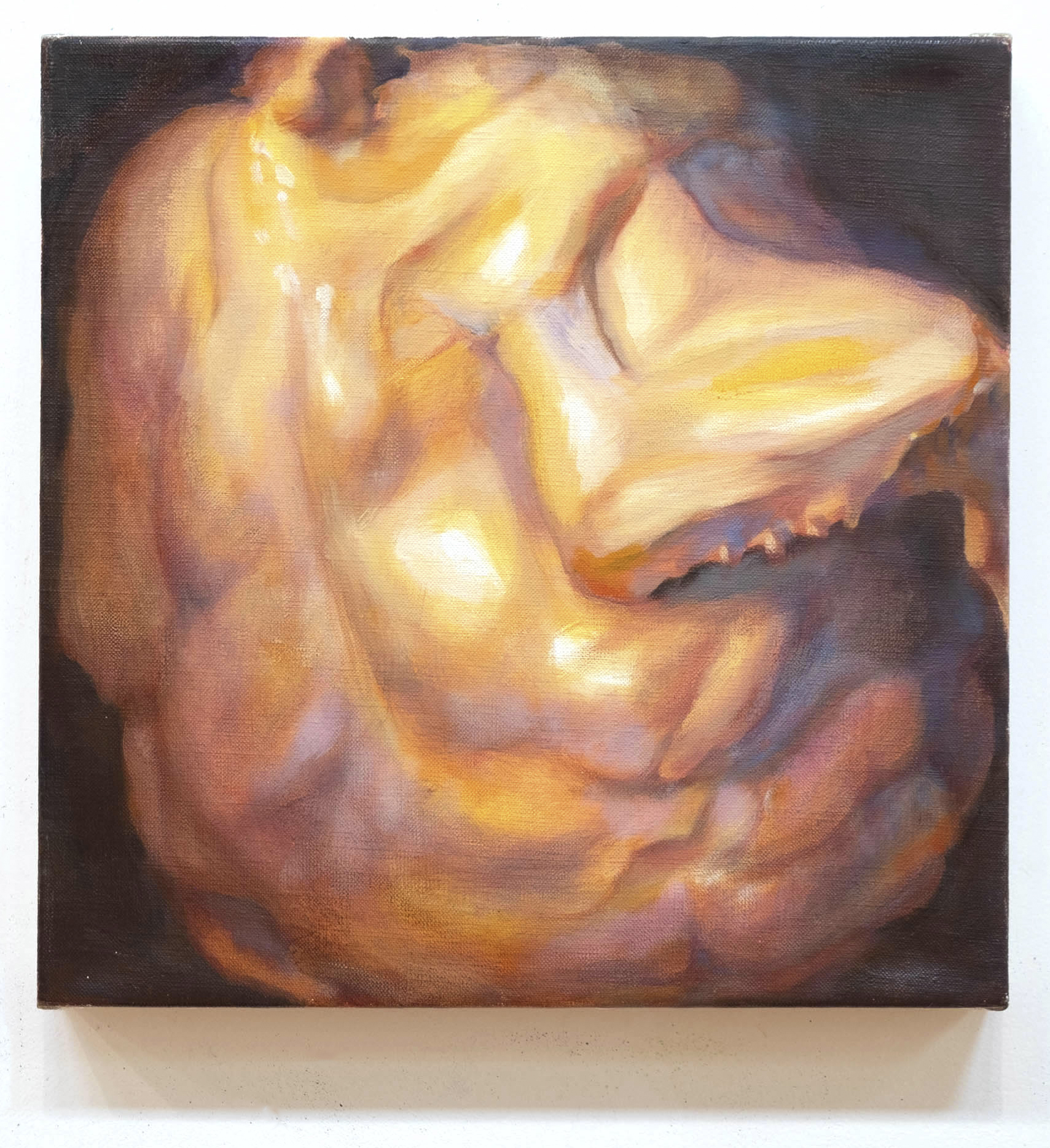 Untitled (from the Chicken Series), oil on linen, 12 x 12 inches, 2014