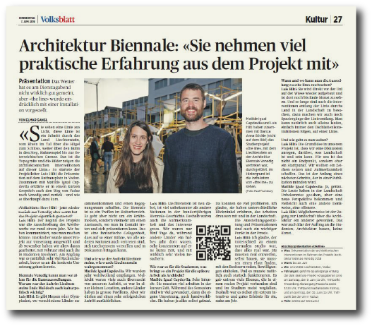 Published in Volksblatt. June 07 2018