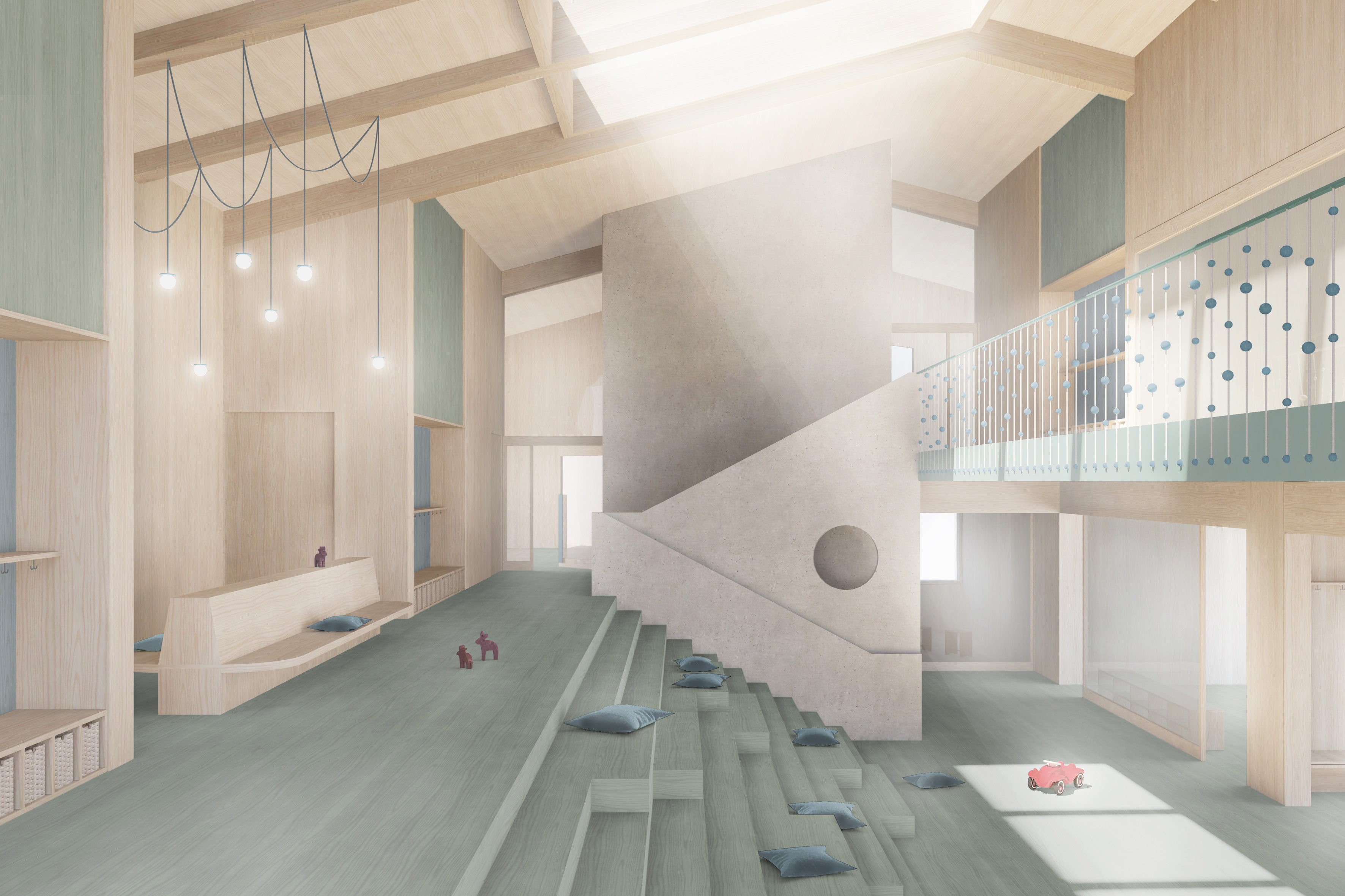 Mensa, Kernzeit und Kita als moderne Holzbauten