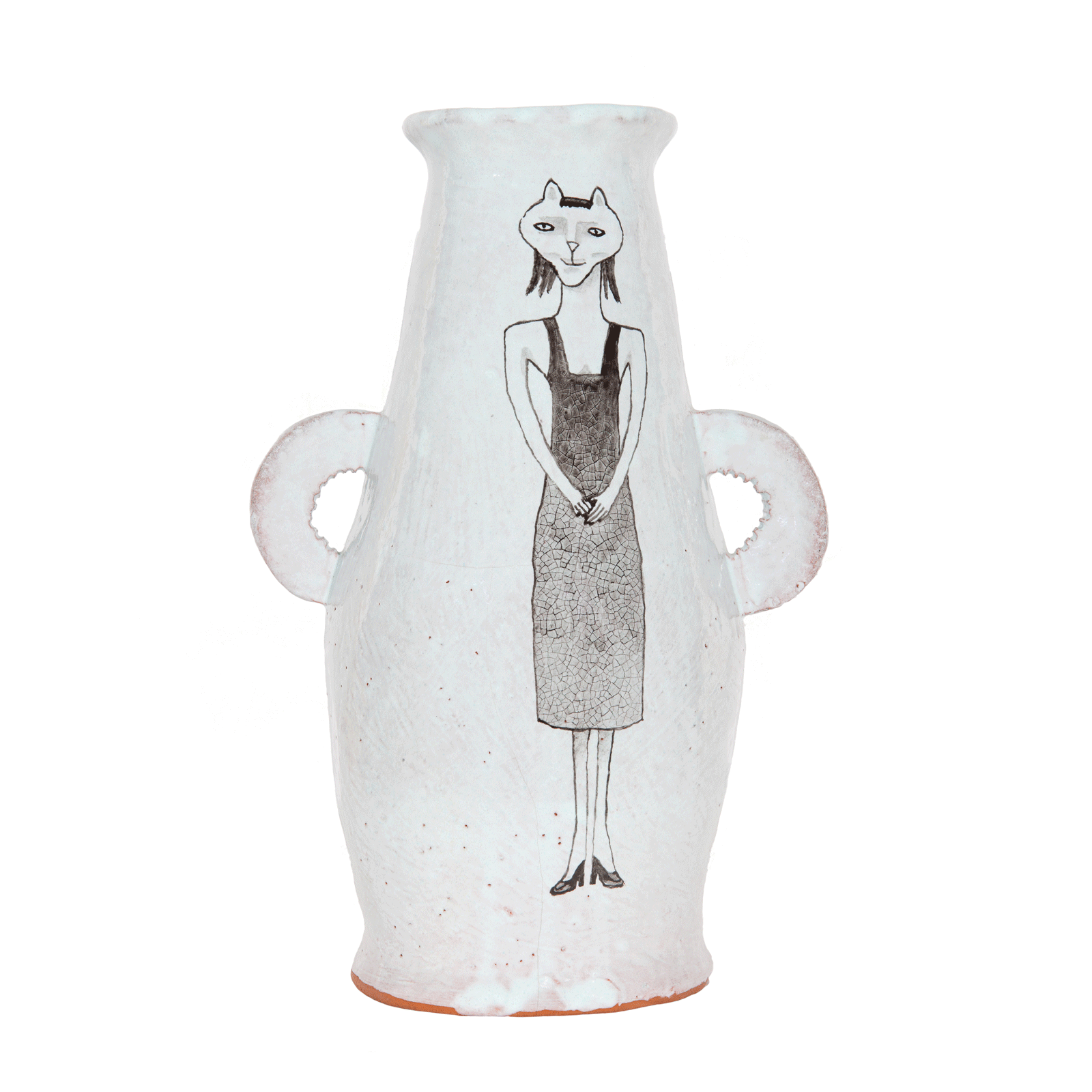 Cat Woman & Flower Vase, 22.4.2008Glazed ceramic stonewareHeight 31.5cm