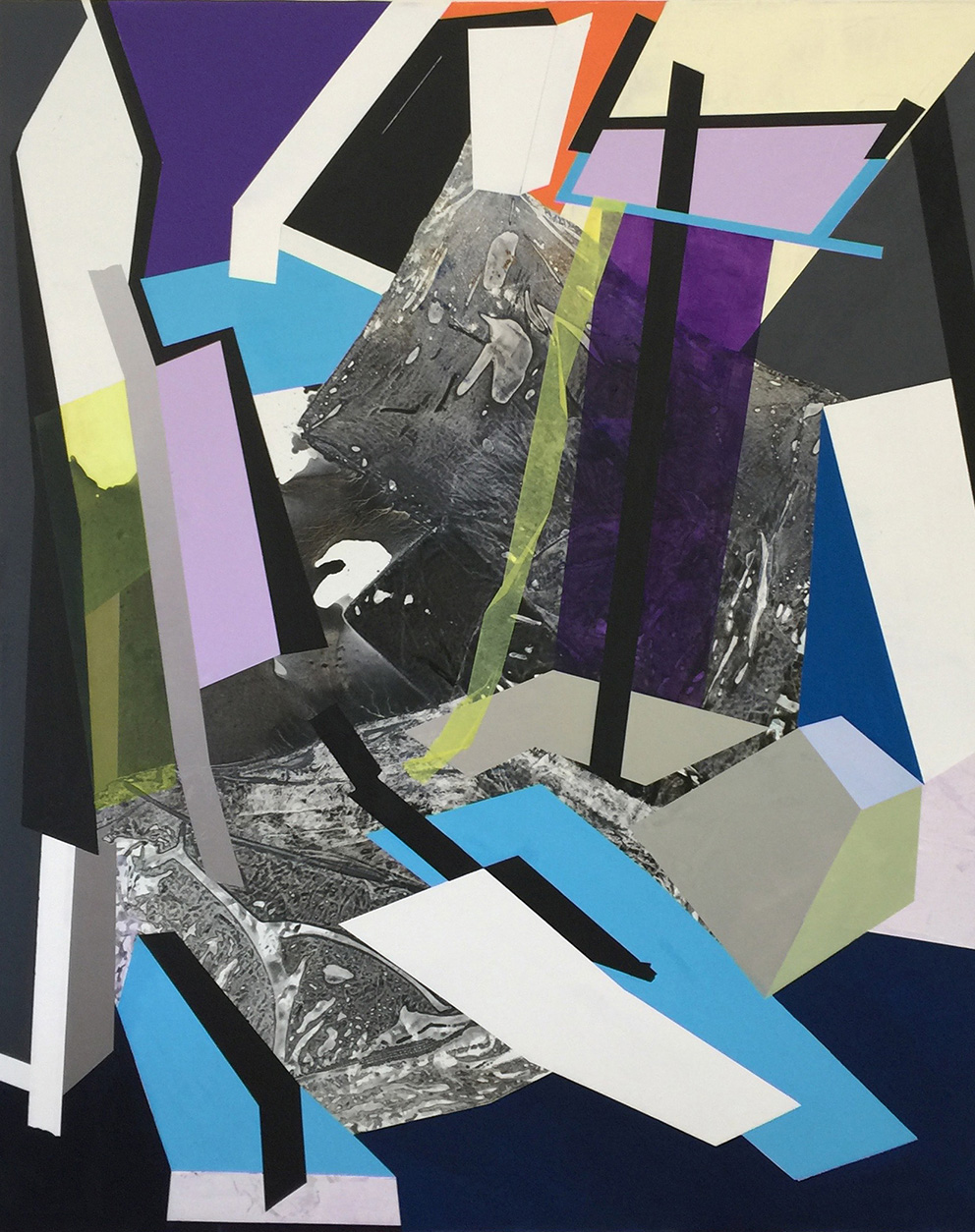 "Untitled", acrylics on polyester canvas, 76x60", 193x152 cm 