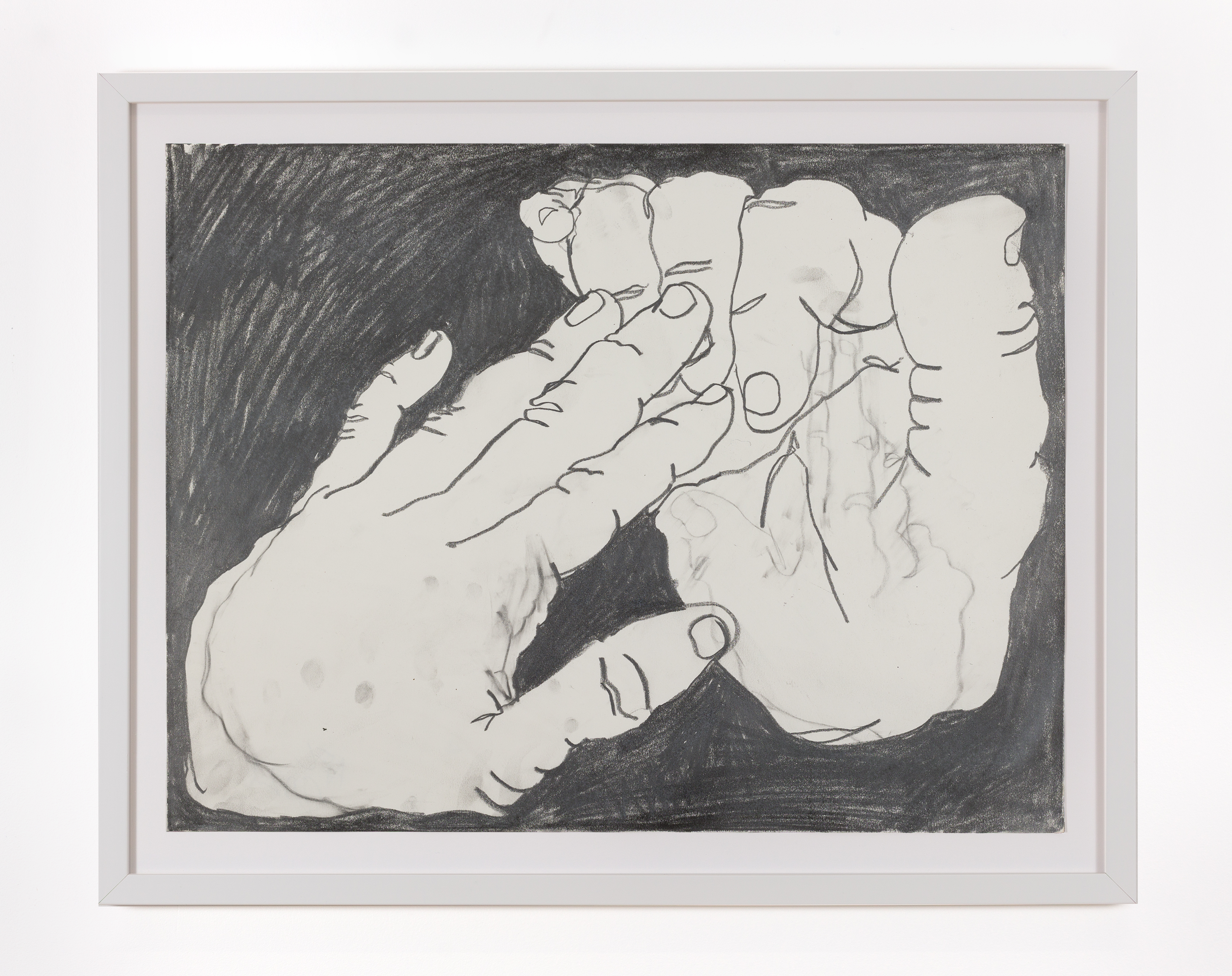 Touch, 2020, graphite on paper, 18 x 24 in. (45.7 x 61 cm.)