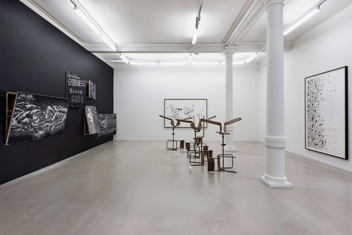 Kemang Wa Lehulere, not even the departed stay grounded (2018) | Installation view at Marian Goodman Gallery, London, UK | Courtsey of Marian Goodman Gallery, Photograph: Thierry Bal
