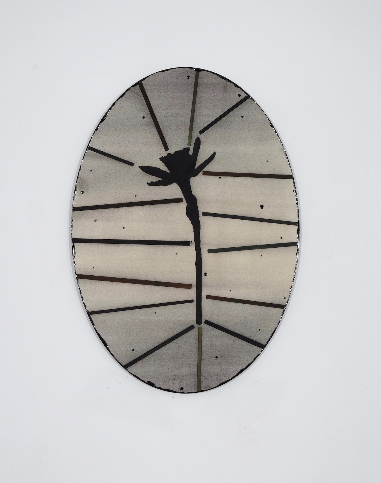 Untitled 2018, acrylic and alkyd on paper/aluminium, 44.5 x 31 cm