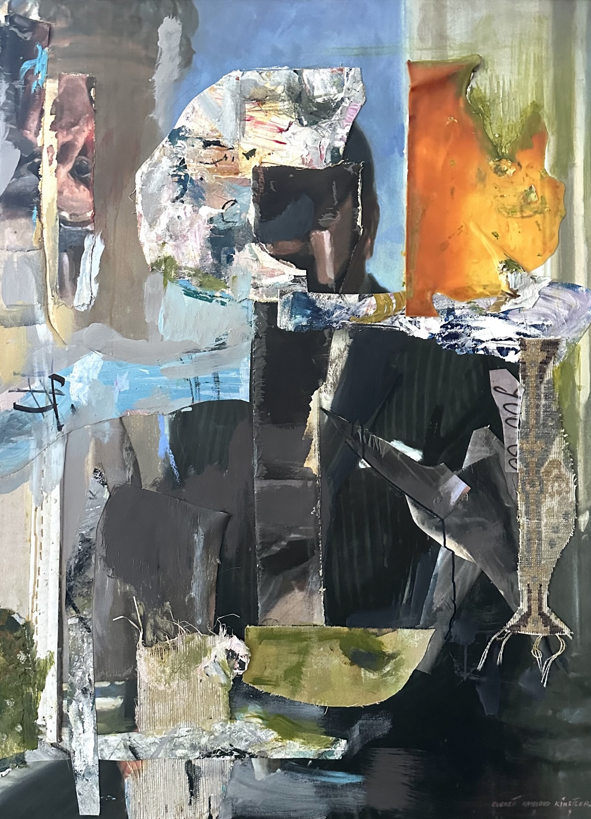 Loafers and Whiskey / 58 x 49 / Mixed Media on Canvas / Original Painting - Ronald Reagan