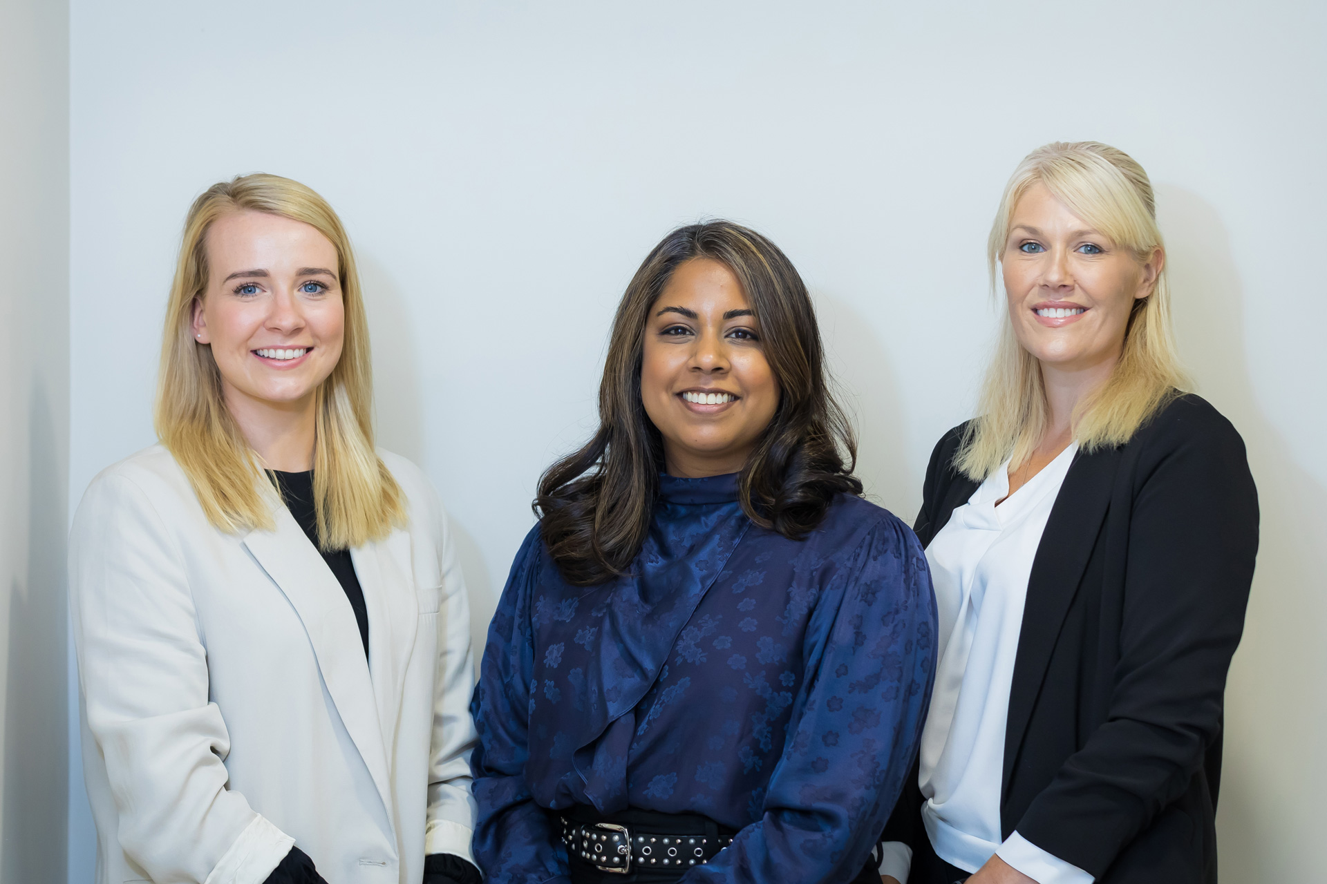 Portrait of the Working Health team: Nurse Sarah Darcy (left), Dr Sasha Hennessy, Manager Rachel Goodison (right)