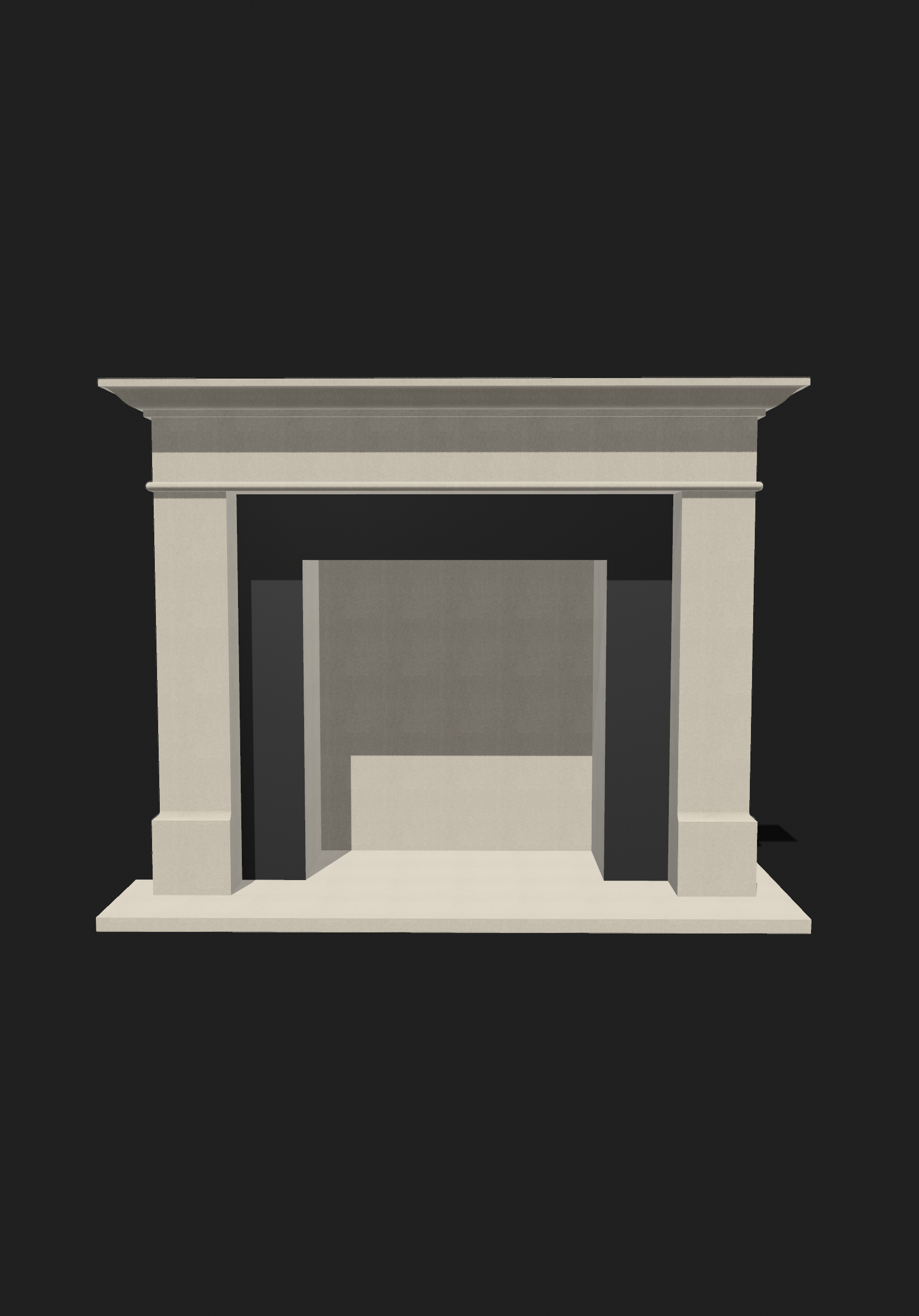 CAD representation of Victorian in Portland Stone with slate slips