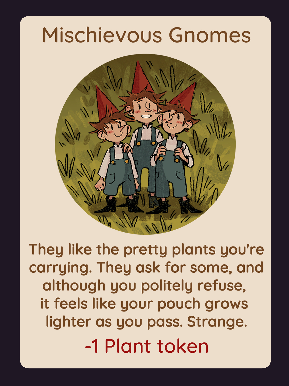 Event Card: Mischievous Gnomes, Digital, 2.5”x 3.5”, 2024