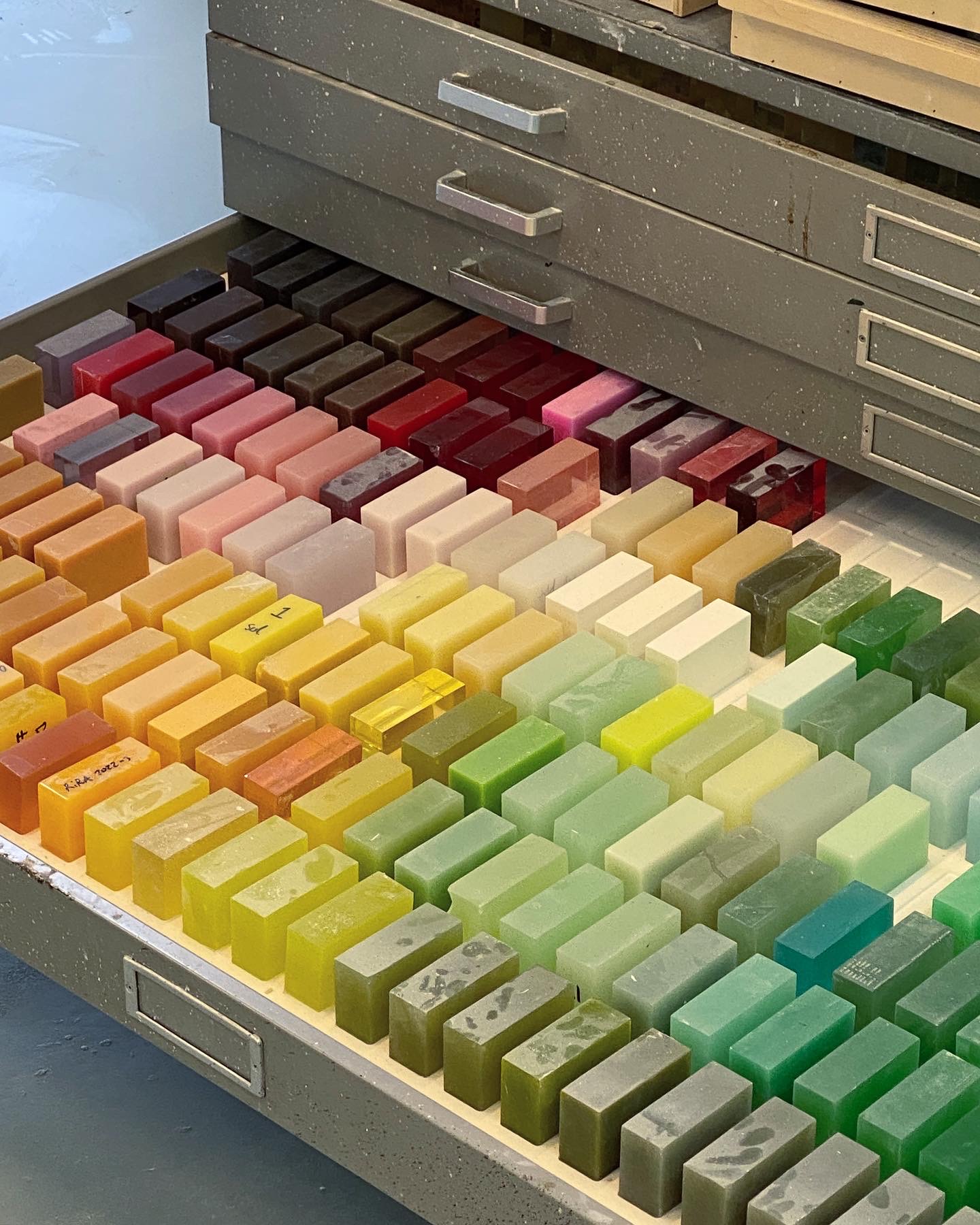 Vincent's sample cabinet