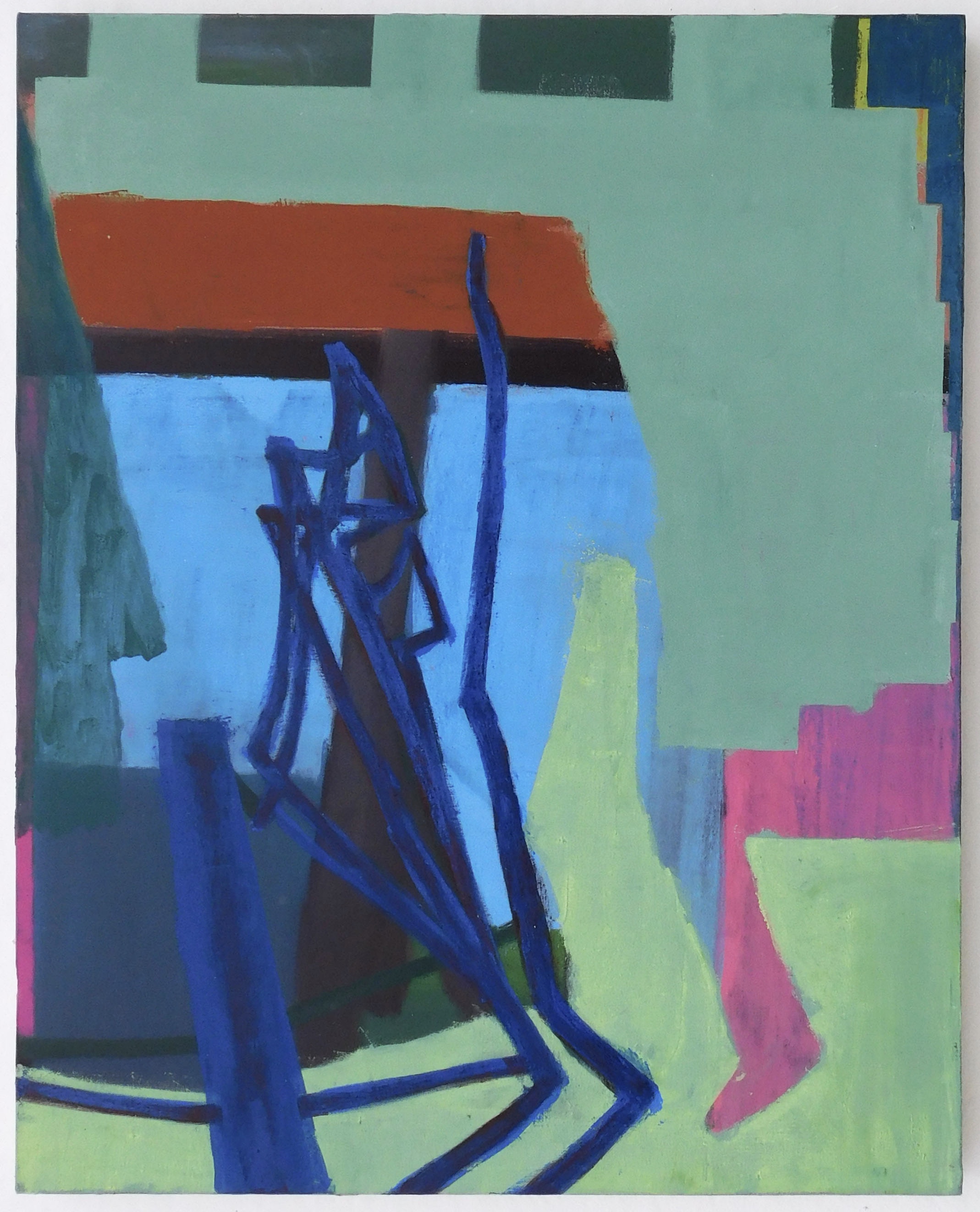 untitled (nervous blue walker). 32"x40"