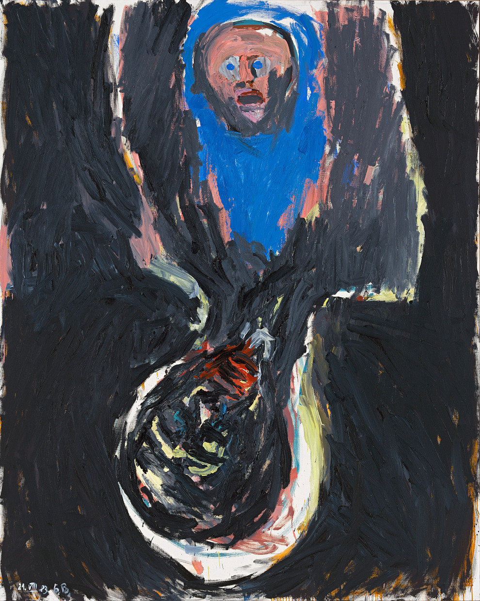 Georg Baselitz, Edvard's Ghost, 1983, olej na plátně, Fotografie: Jochen Littkemann