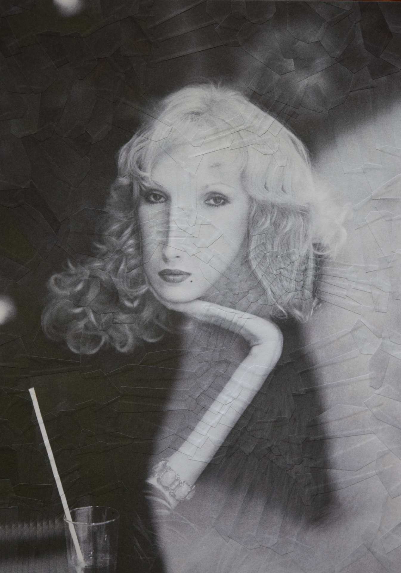 Candy Darling by Peter Beard manipulation, 2018,  8.27 x 11.69 inches