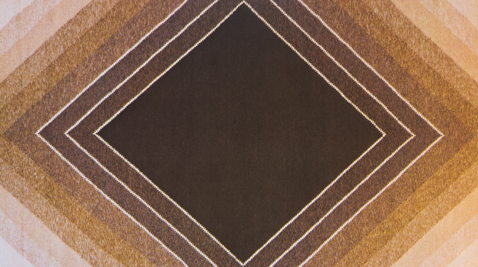 Handwoven wool rug. Serial production. 1980's