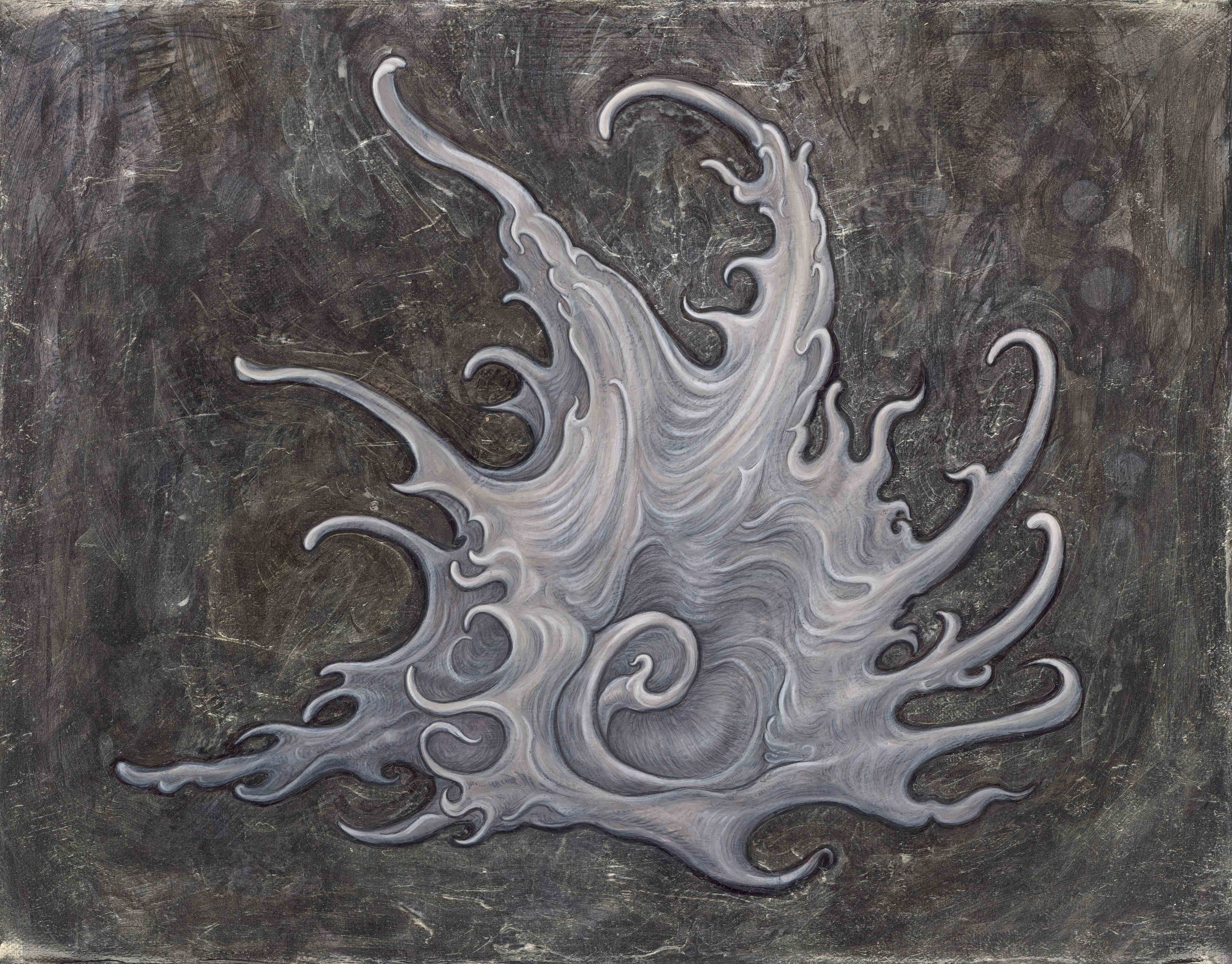 " Ivory of the Sea" ,  34 x 44 cm, acrylic on canvas