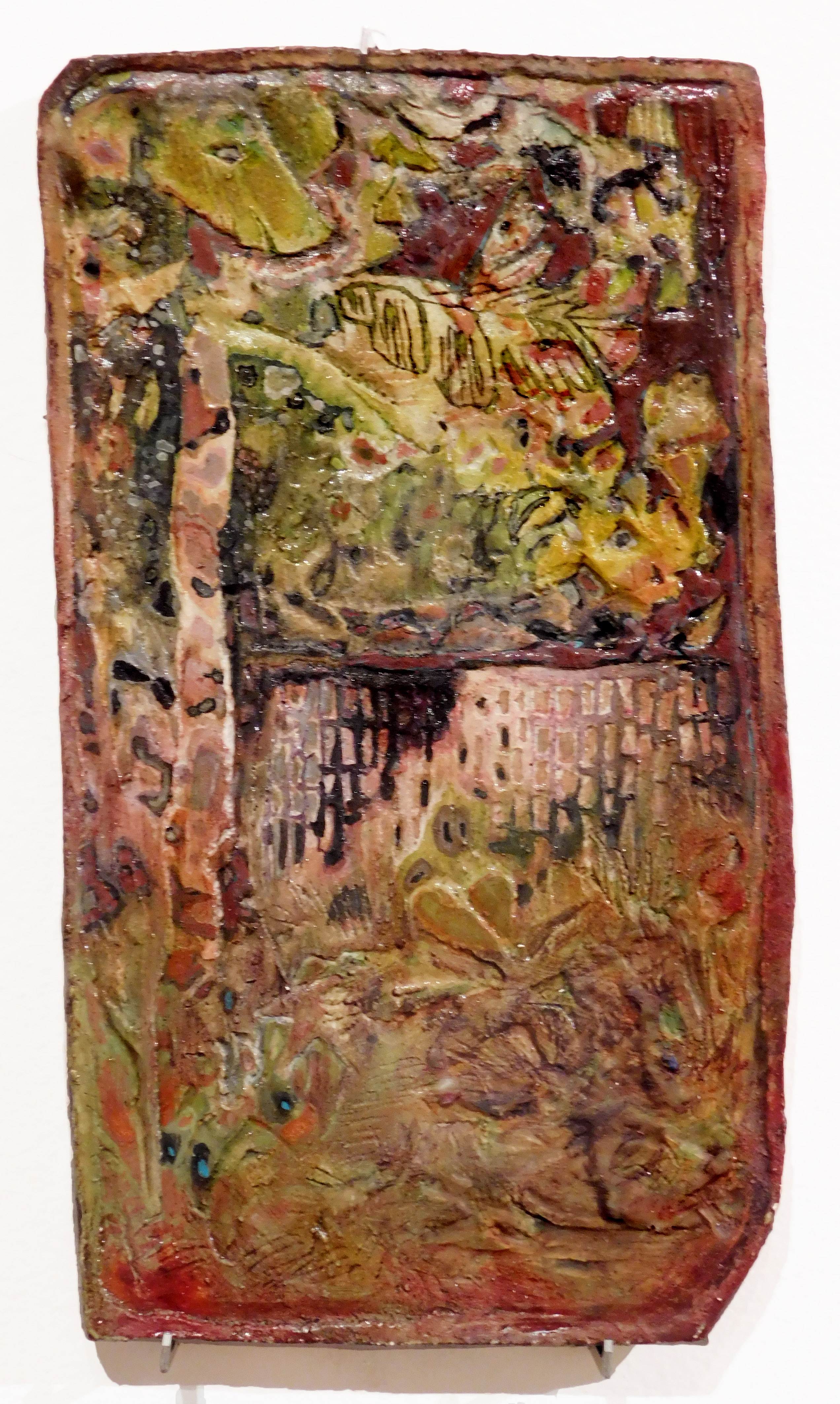 second dream about banana tree | 8 x 4 x .5” | oil on porcelain