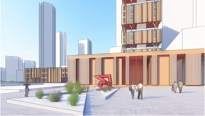 Outdoor Community Space Perspective