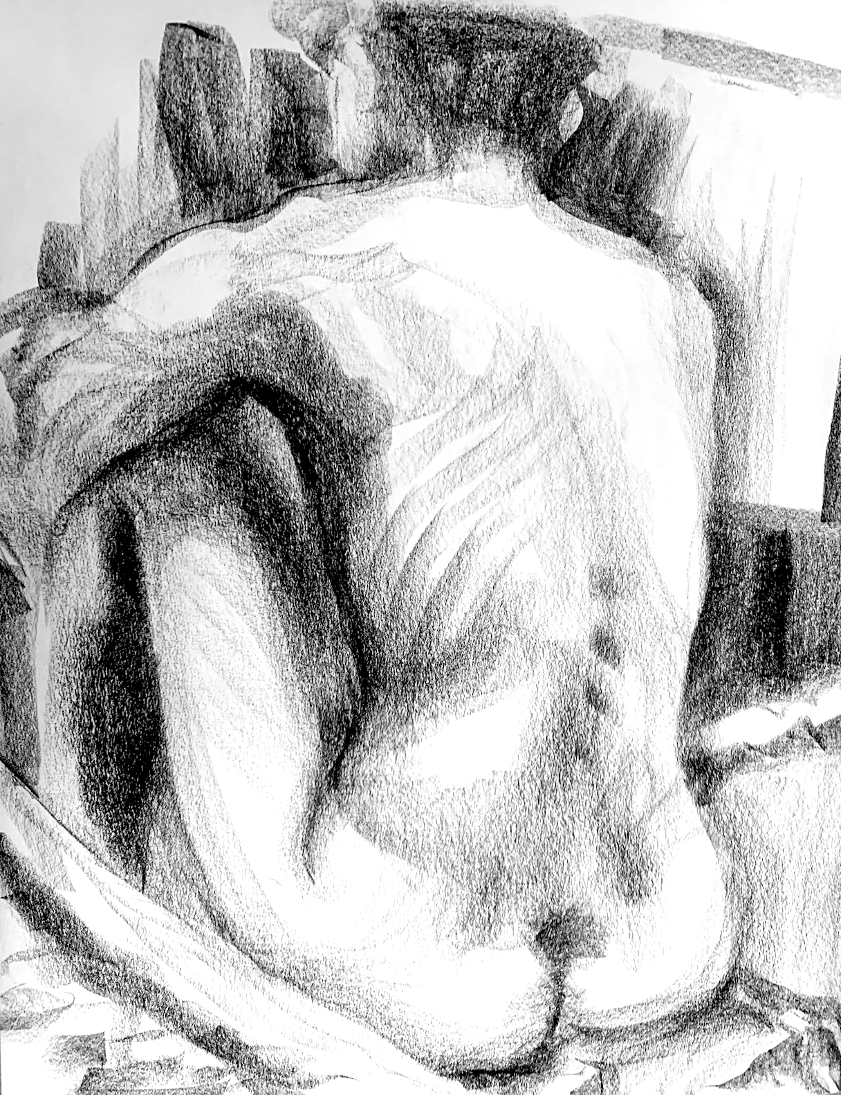 figure study. 2021, 18" x 24"