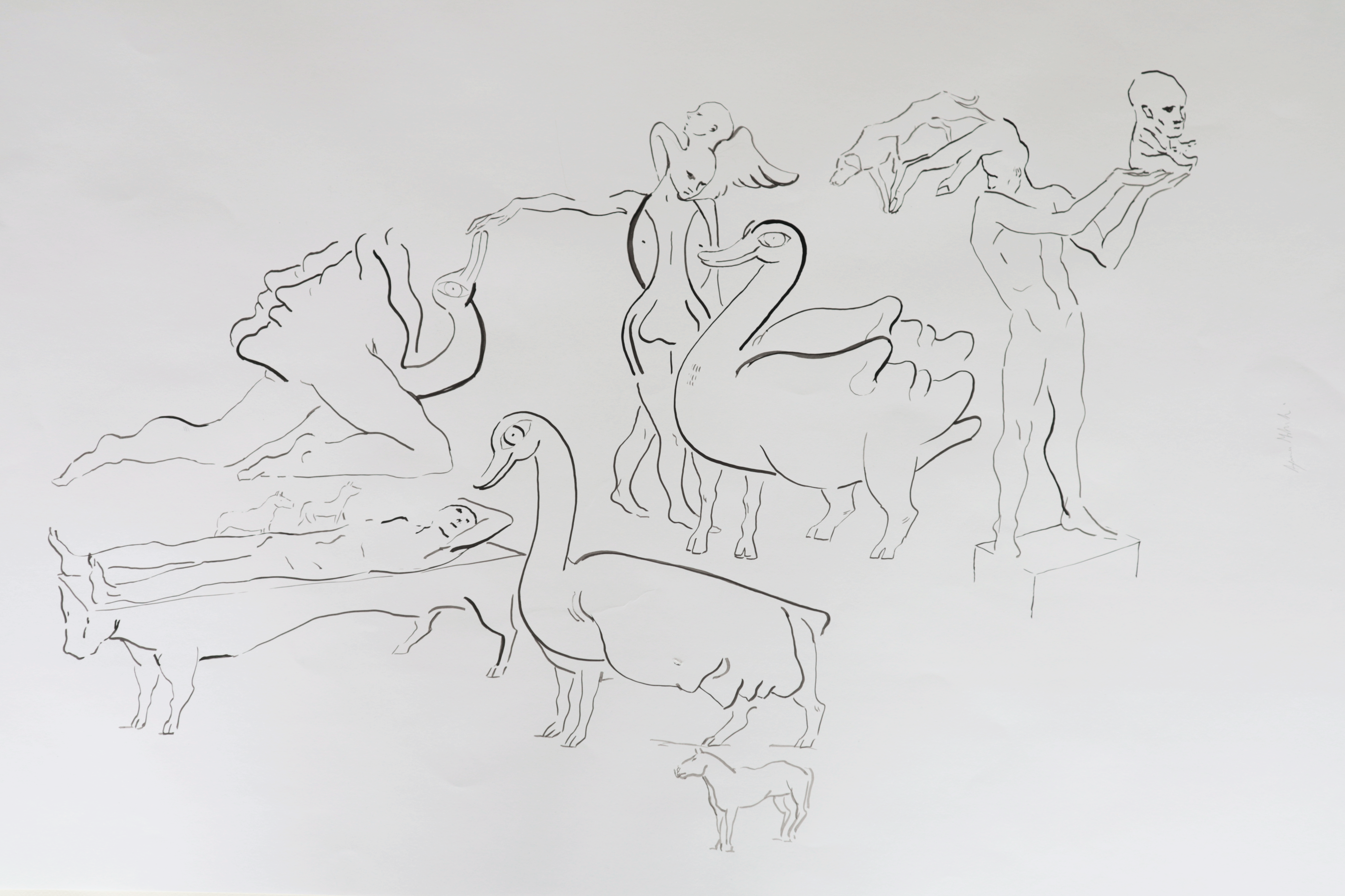 Sur les traces du mythe, 112x77cm, 2021