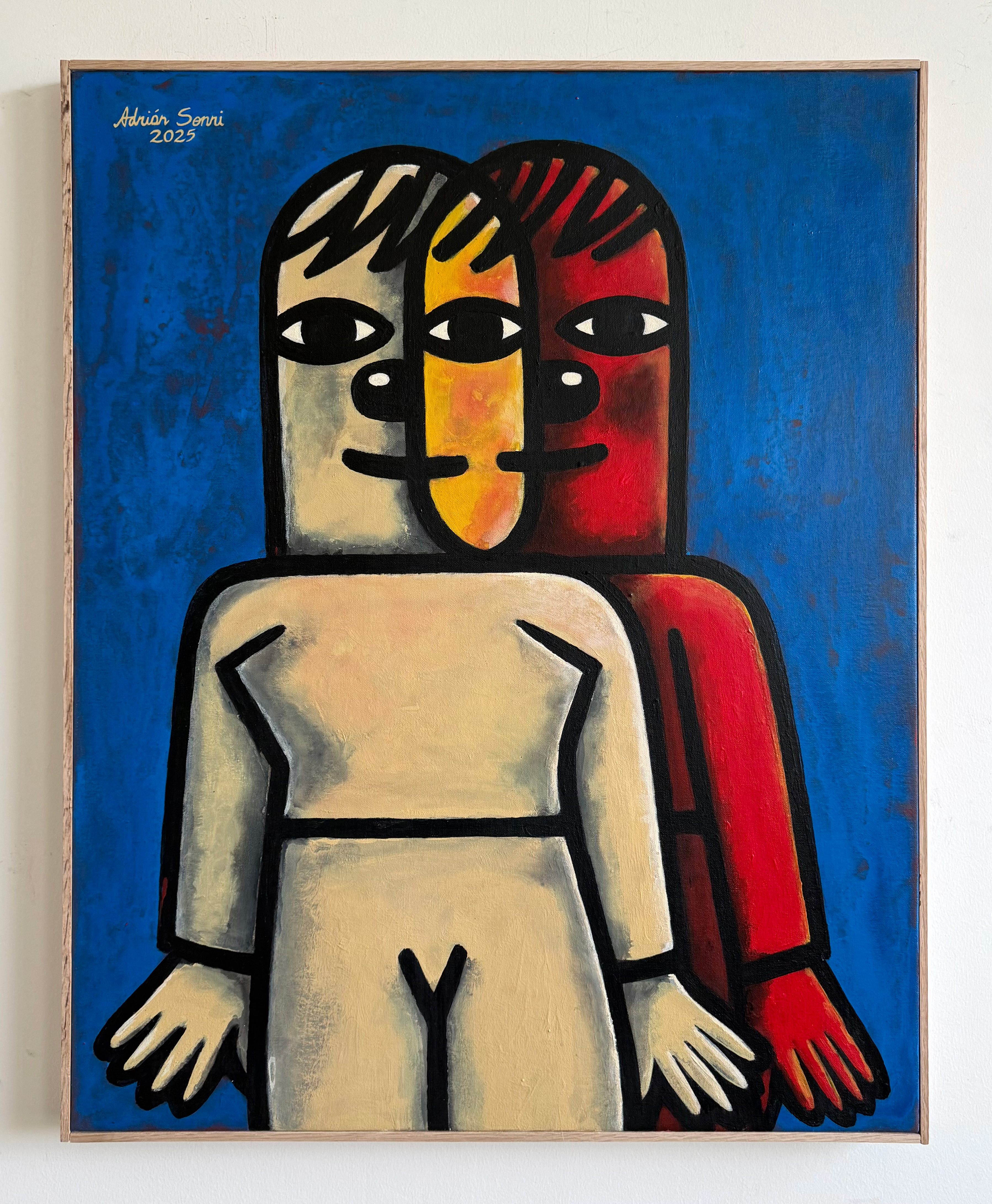 DOUBLE TROUBLEACRYLIC PAINTING ON CANVAS30x24 INCHES2025PRICE UPON REQUEST>> hola@sonni.world