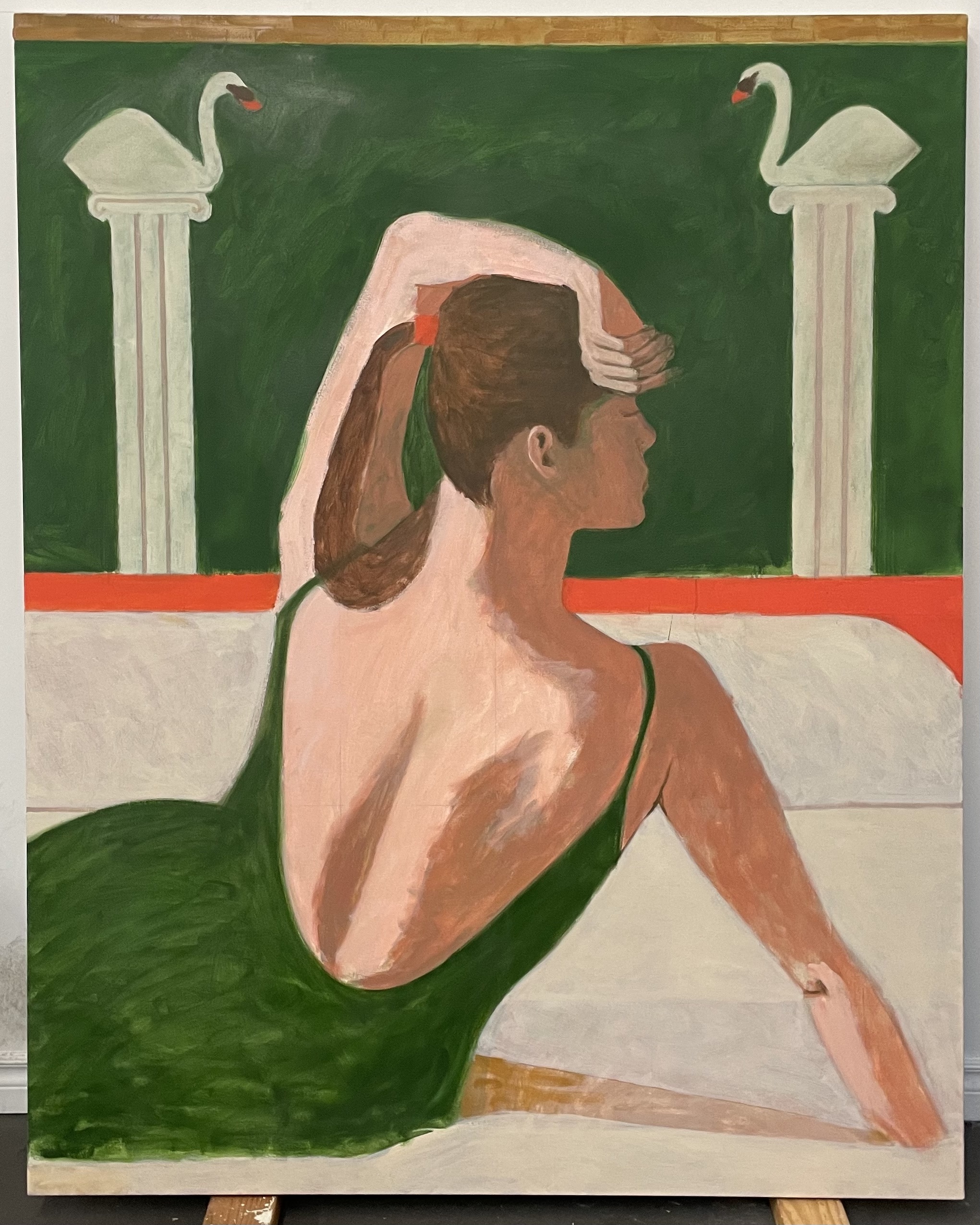 Leda and Swans, Oil on Canvas, 60" x 48", 2022. Private Collection