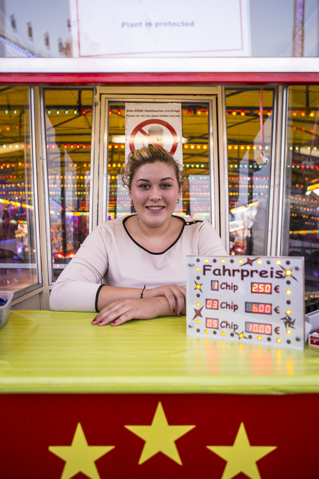 employee at Oktoberfest, 2014