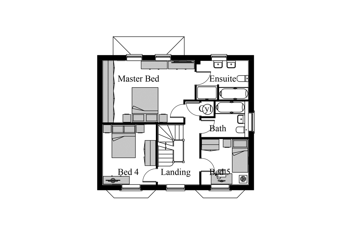 house two, first floor