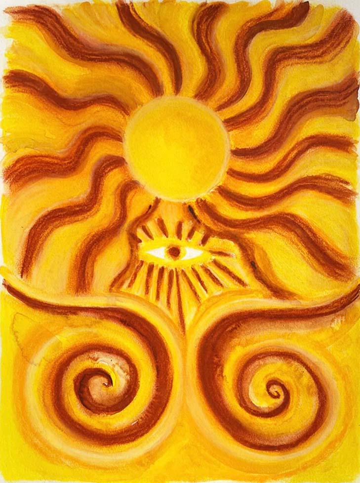 Golden Wings, 2023. Watercolor, Contè pastel pencil, and Polychrome pencil on Arches paper. 11.5 x 15"