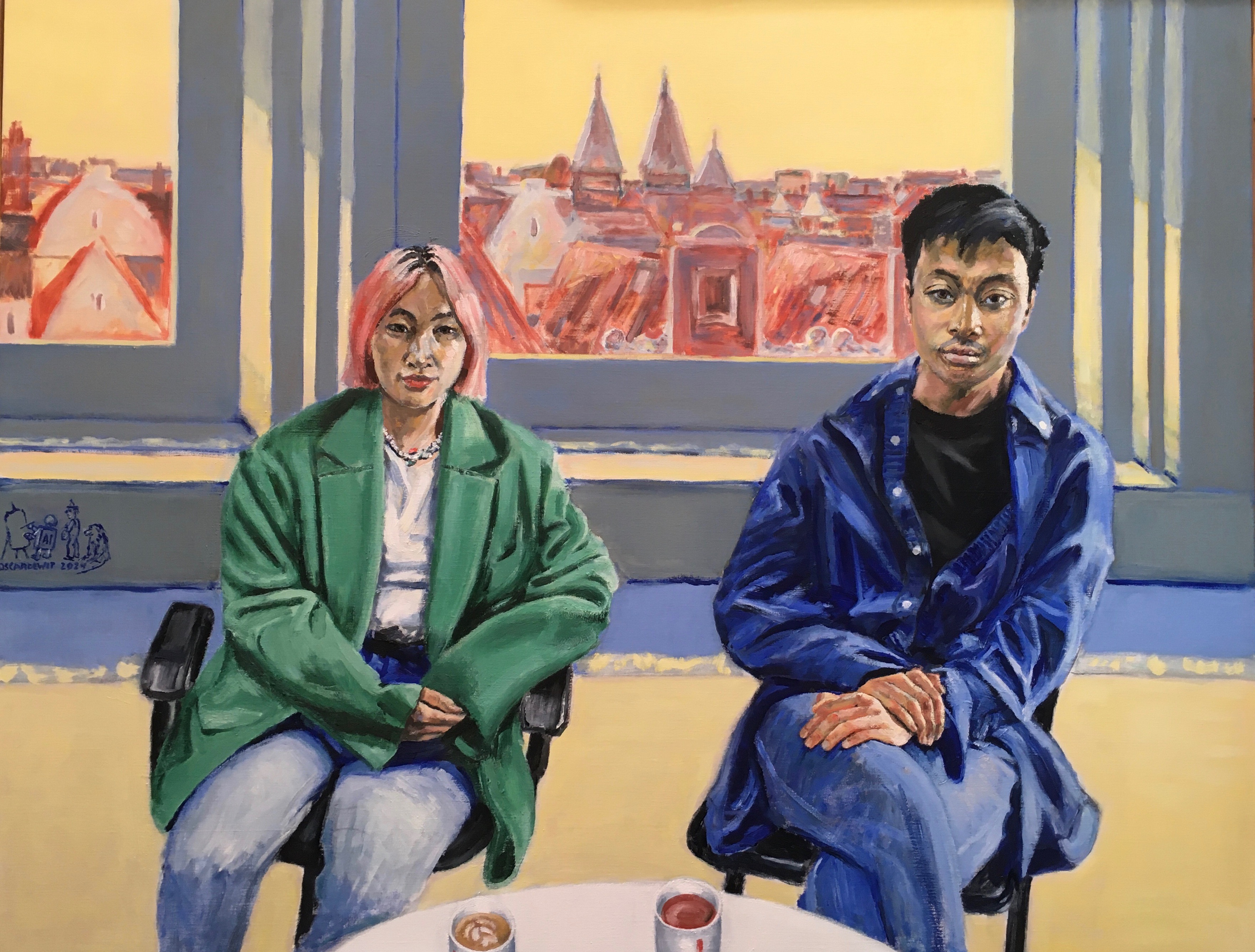 Jonathan en Ellen, 2025 - oil 110x140 cm 